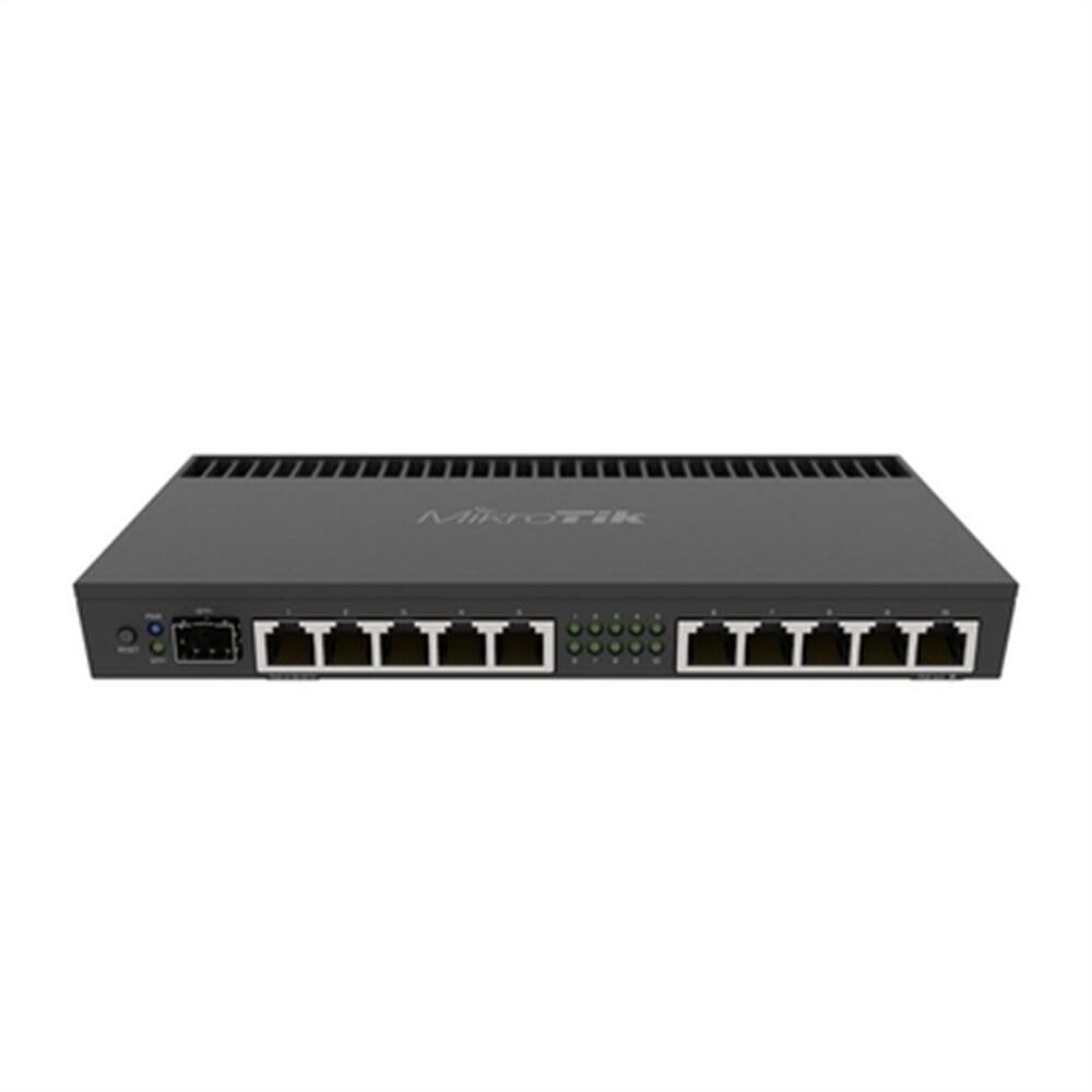 MikroTik RB4011IGS+RM Gigabit Ethernet Wired Router - High-Speed Networking for Home & Office | Black