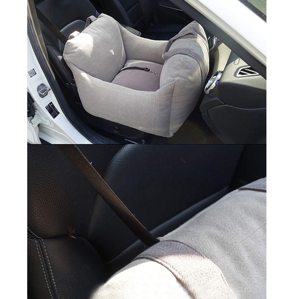 **Premium Dog Car Seat for Small & Medium Dogs - Travel Bed Carrier with Storage Pocket, Safety Leash & Non-Slip Bottom - Removable Washable Cover - Perfect for Road Trips & Daily Commutes**