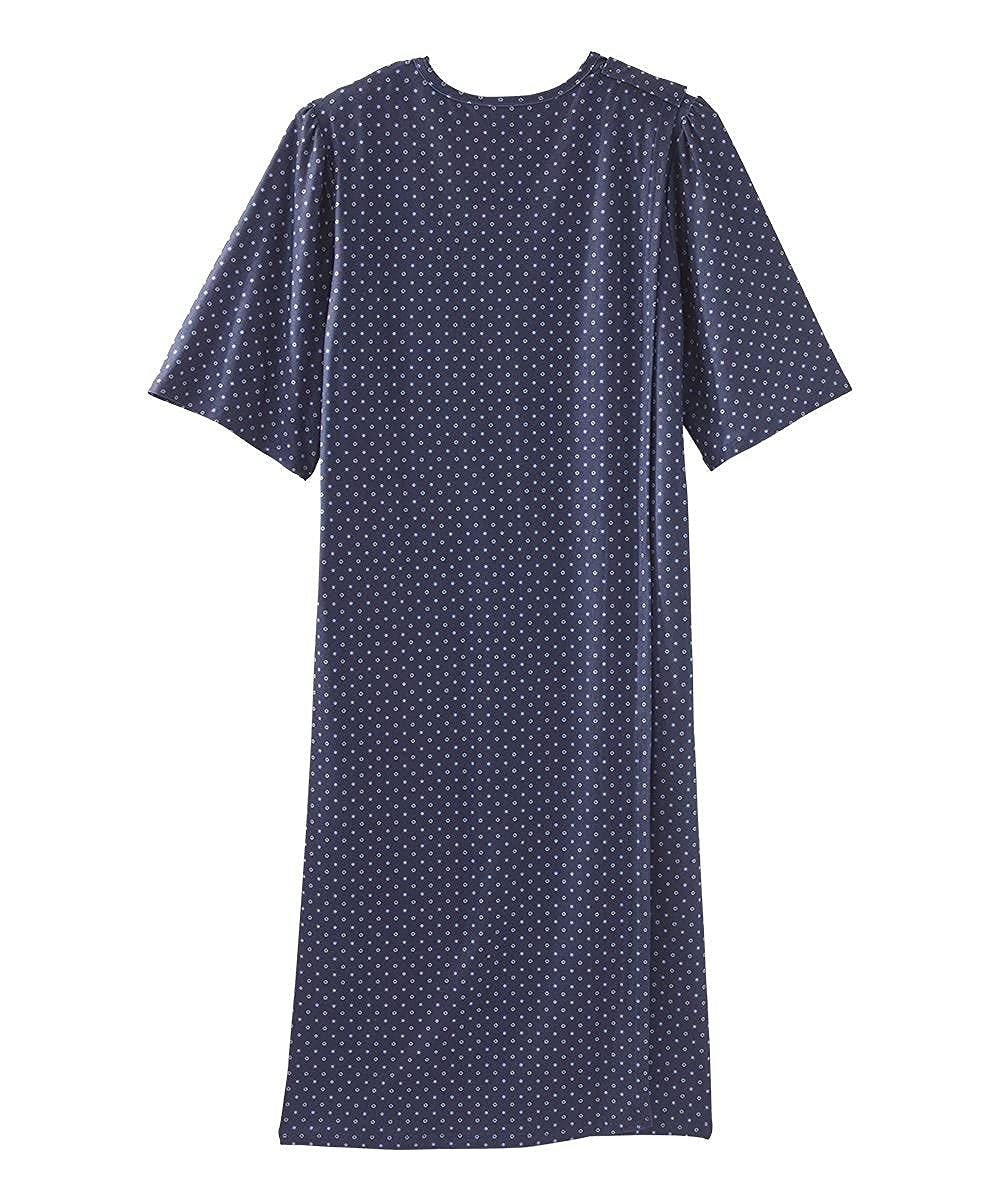 Silk Open-Back Hospital Gowns for Women - Comfortable & Easy Wear Patient Gowns for Seniors & Recovery - Soft Milk Silk with Lace Trim 2/3 Sleeve - Perfect for Post-Surgery, Maternity & Home Care