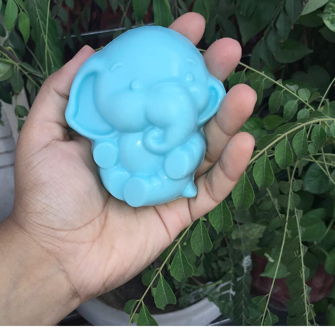 Natural Handmade Baby Elephant Shea Butter Soap - 80g x 2 Pack | Paraben & SLS Free | Nourishing Moisturizing Kids Soap | Perfect for Baby Showers, Birthday Gifts & Gentle Skin Care