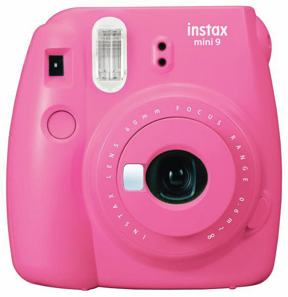 Fujifilm INSTAX Mini 9 Instant Camera - Flamingo Pink | Portable Selfie Camera with Built-in Mirror & Close-up Lens | Perfect for Parties, Travel & Gift Giving