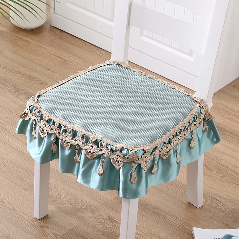Washable Non-Slip Dining Chair Cushions - 6 Pack (45x45cm) Comfortable Kitchen & Office Chair Pads with Ties - Modern Home, Restaurant & Cafe Decor - Perfect for Dining Rooms, Kitchens, Offices and Commercial Use