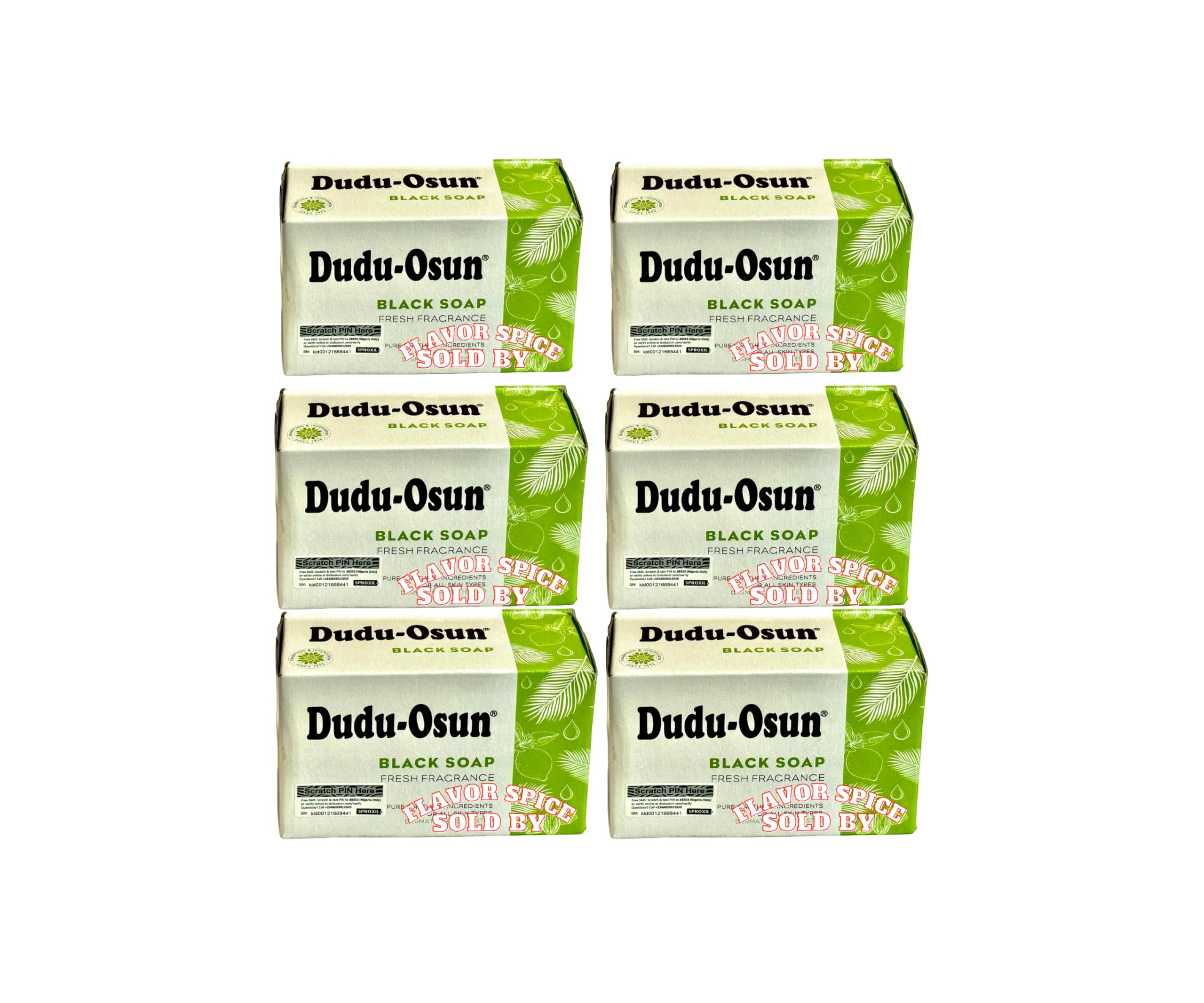 6 Packs of African Black Soap Bar - Organic Skincare Bar for Face & Body | Rejuvenating, Moisturizing, Exfoliating | Natural Cleanser for Acne, Eczema & Dark Spots | Perfect for Daily Shower & Spa Treatment