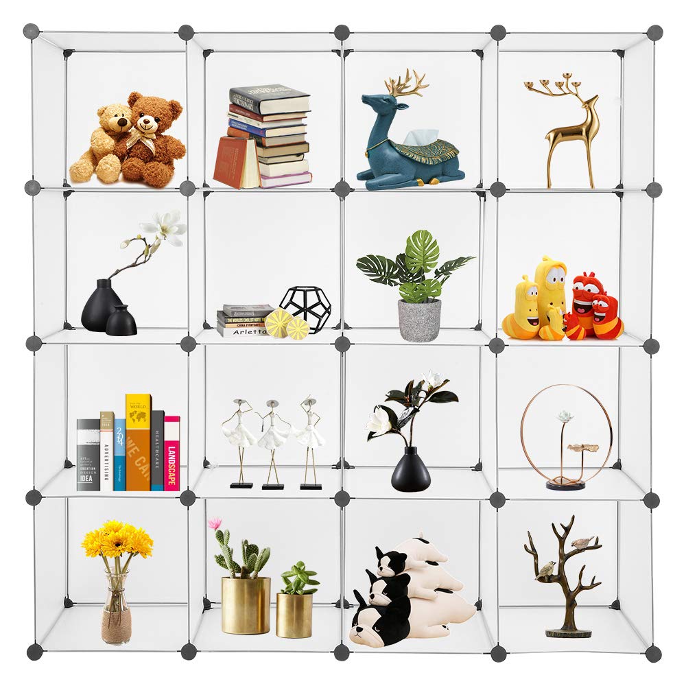 16-Cube Storage Organizer - Mytunes Cube Bookcase Shelf for Closet, Books & Home Organization | Perfect for Bedroom, Living Room & Office Storage