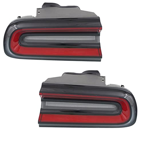15-22 Dodge Challenger LED Taillights - Pair of Left & Right Rear Brake Light Assemblies with Bulbs | Enhanced Night Visibility & Style Upgrade for Your Muscle Car