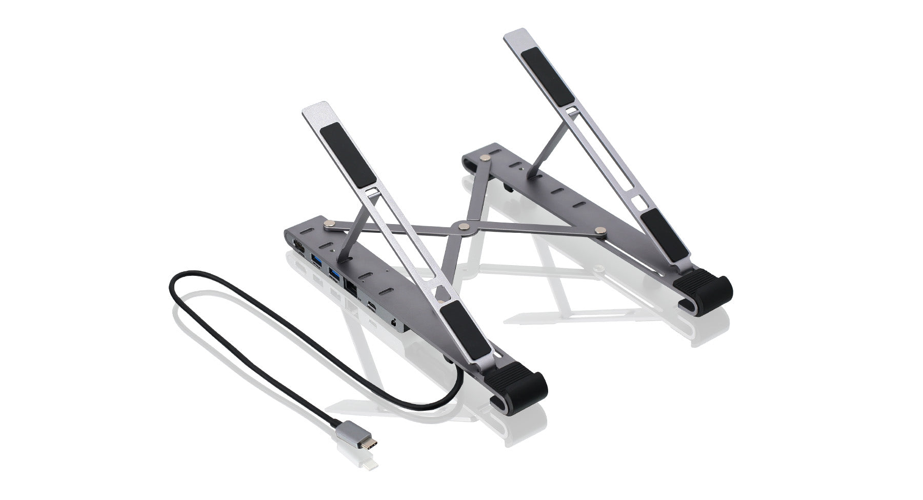 Dock Pro 6-in-1 4K USB-C Hub Stand with HDMI, Ethernet, USB Ports - Perfect for MacBook, iPad, Laptop Workstation & Home Office Setup
