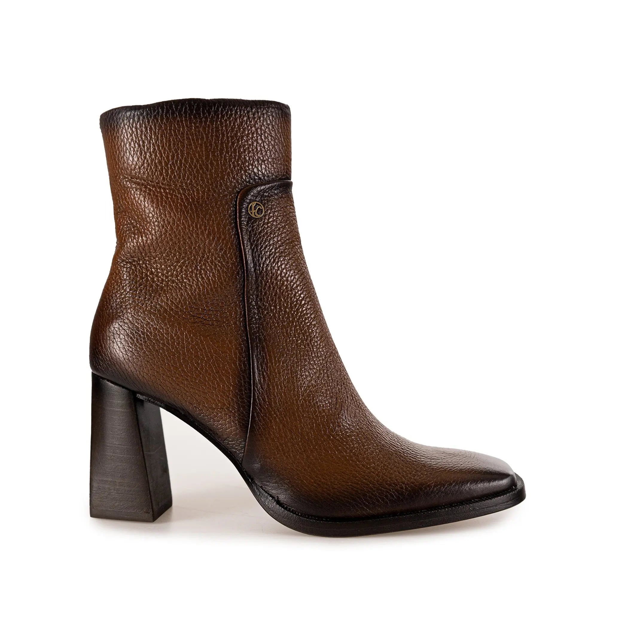 Franco Cuadra Women's Honey Western Cowgirl Ankle Boots - Genuine Deer Leather - Perfect for Country Dancing, Rodeo & Casual Wear