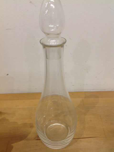 14 oz Clear Glass Decanter with Wooden Stand - Elegant Wine & Whiskey Aerator for Home Bar, Dining, and Gifting | Perfect for Entertaining & Special Occasions