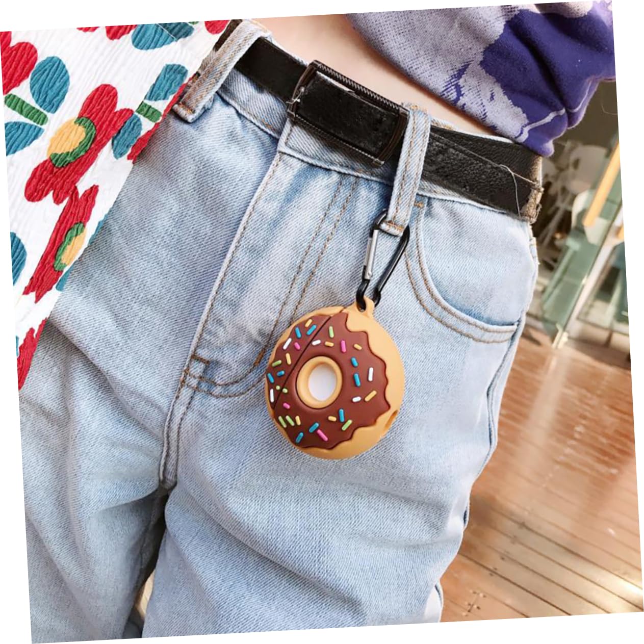HEMOTON Doughnut-Shaped Earbuds Protective Case - Full Body Cover with Charging Port | Perfect for AirPods, Wireless Earbuds Storage & Travel Protection