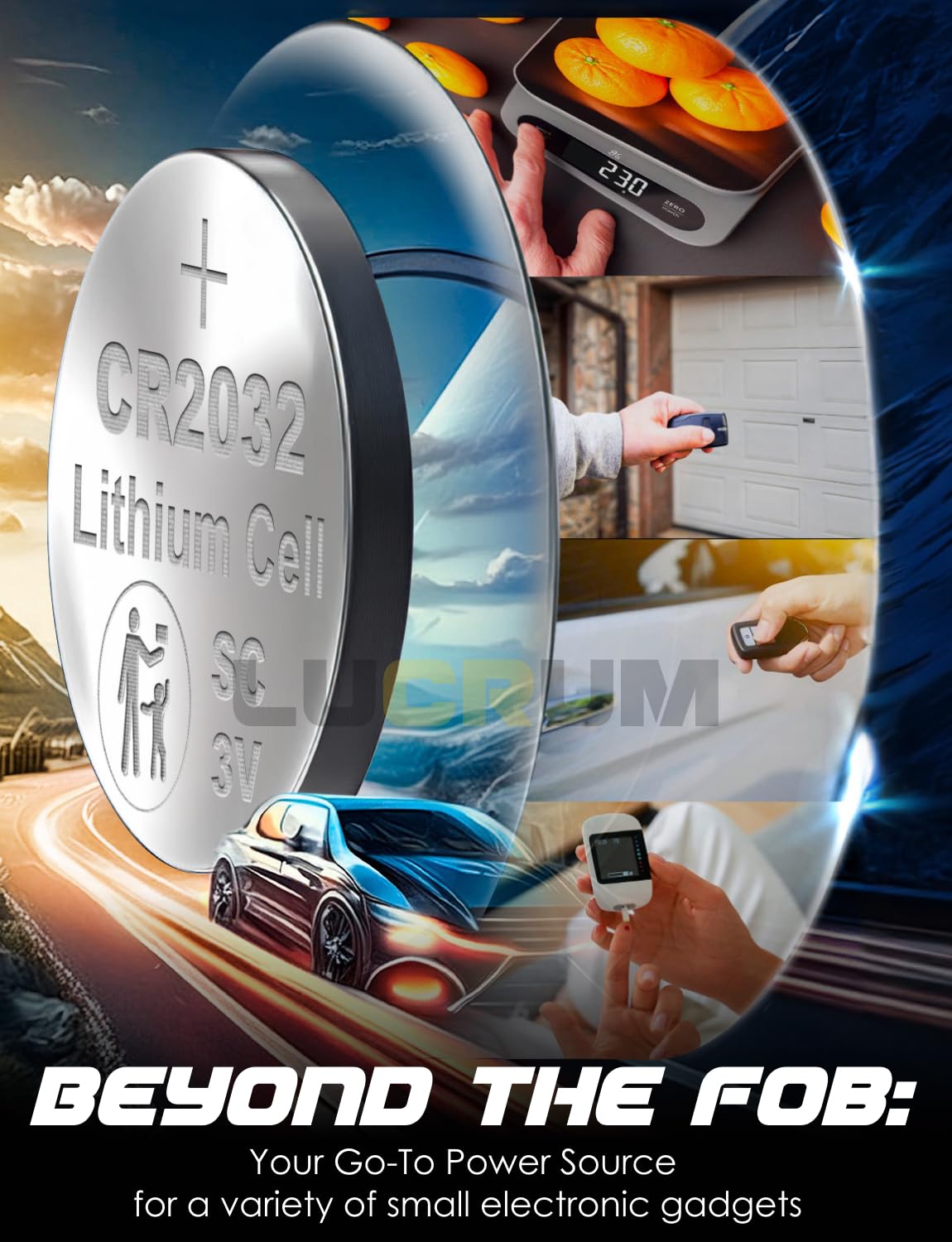 Lexus Key Fob Battery Replacement - 2 Pack CR2032 Batteries for Lexus ES, GS, IS, LX, NX, RC, RX (2015-2020 Models) - Long-Lasting Power for Car Remote Key - Perfect for Emergency Key Replacement & Everyday Use