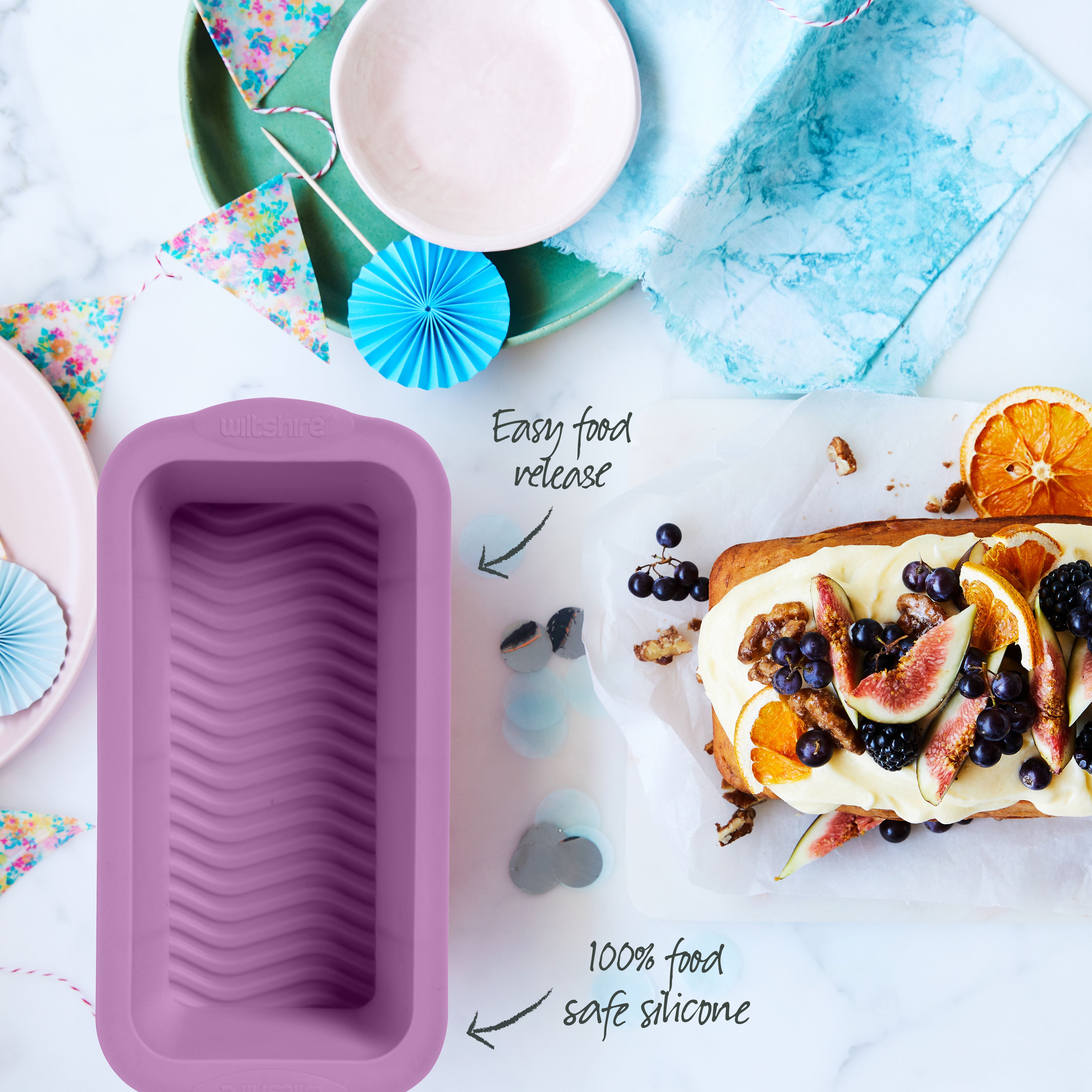 Non-Stick Silicone Loaf Pan 21cm (8.3 Inch) Purple - Perfect for Baking Bread, Cakes & Meatloaf | Dishwasher Safe & Oven Safe Up to 450°F | Ideal for Home Bakers & Holiday Cooking