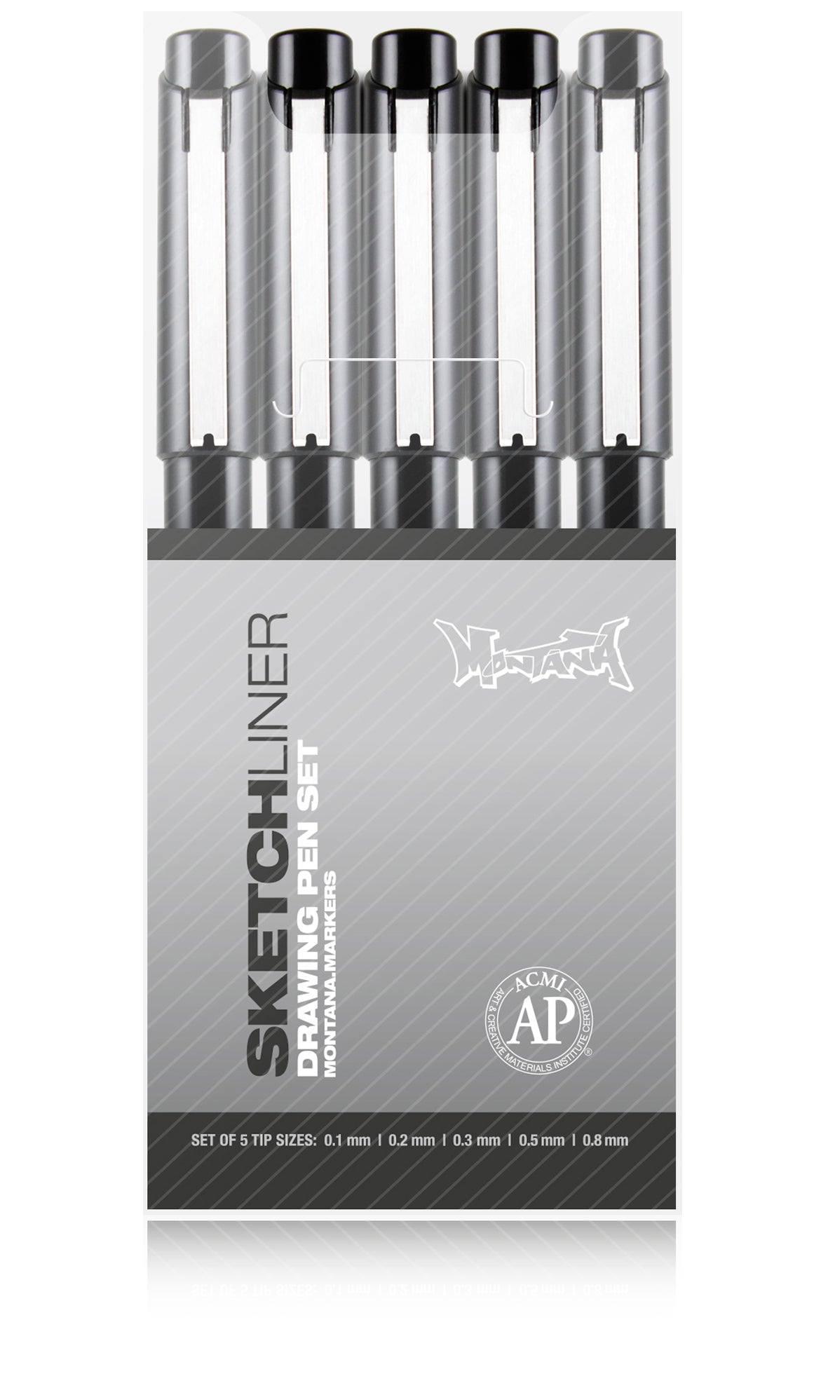 Montana Sketchliner Drawing Pens - 5 Piece Set for Artists, Sketching, Calligraphy & Illustration | Perfect for Sketchbooks, Canvas & Watercolor Paper