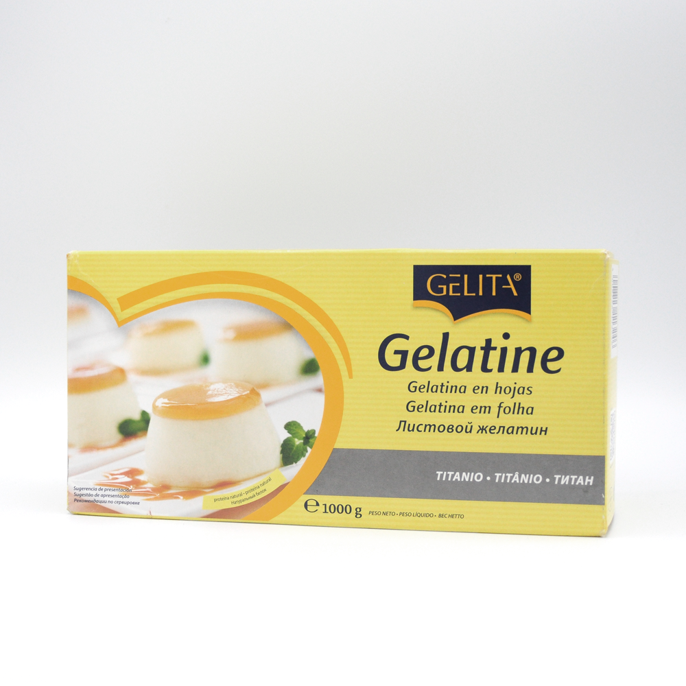 Premium Titanium Gelatin 1kg Box - 5g per Leaf for Baking, Desserts & DIY Crafts | High-Quality Edible Gelatin for Chefs & Home Cooks