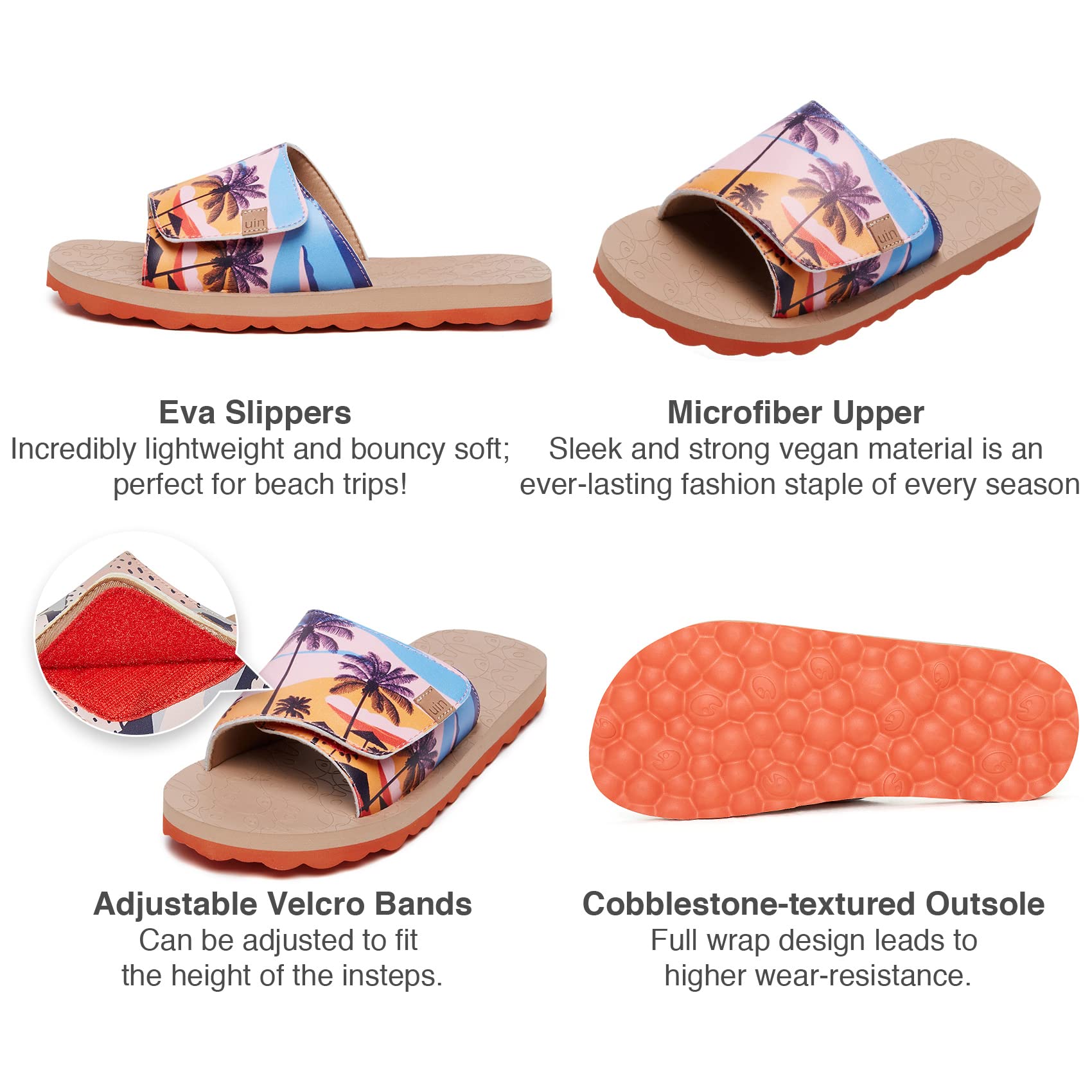 UIN Women's Flip Flops - Comfortable Non-Slip Beach Sandals with Artistic Paint Design for Summer, Travel & Casual Wear | Perfect for Poolside, Vacation & Everyday Use