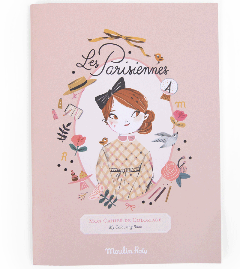 Les Parisienne Colouring Book by Lucille Micheli & Moulin Roty | Paris-Themed Adult Coloring Book with French Illustrations | Perfect for Stress Relief, Art Therapy & Home Decor