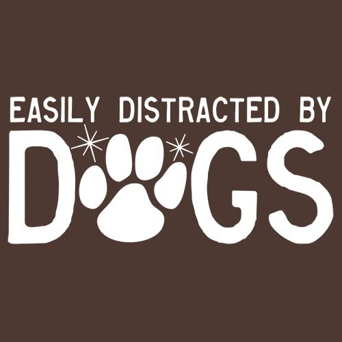 Funny Dog Lover T Shirt - Easily Distracted by Pets & Animals Humor - Perfect Gift for Best Friend & Animal Lovers - Casual Wear for Dog Parks & Pet Events