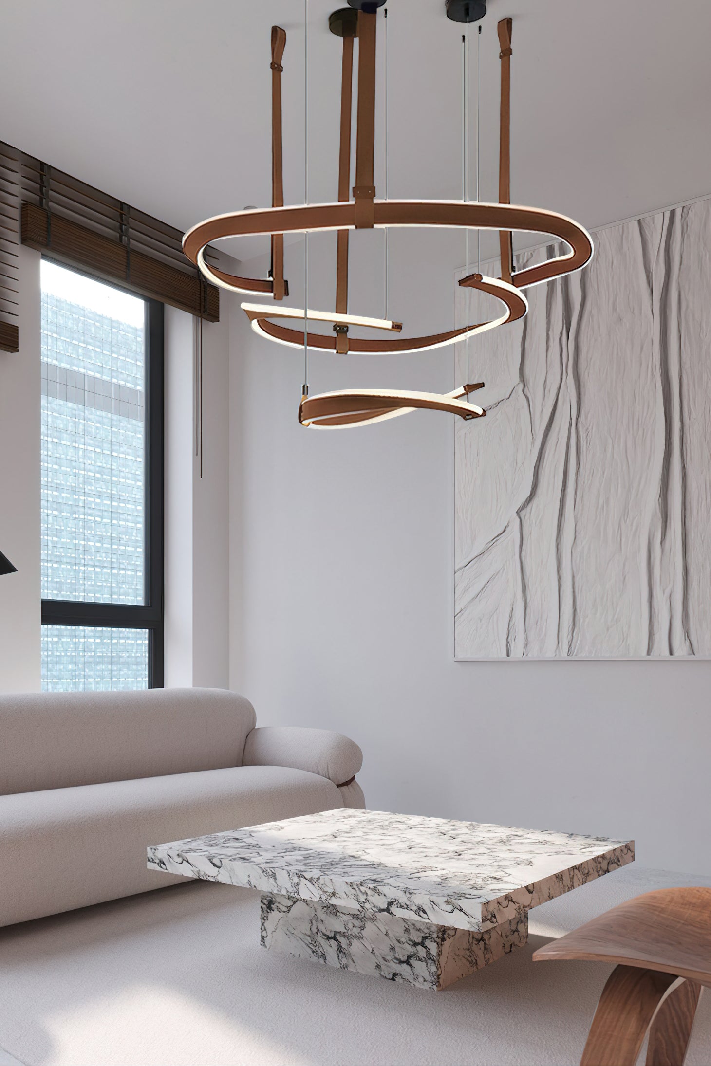 Finopi Elegant Crystal Chandelier - Modern Ceiling Light Fixture for Dining Room, Living Room & Bedroom | Perfect for Home Decor & Wedding Venue Lighting
