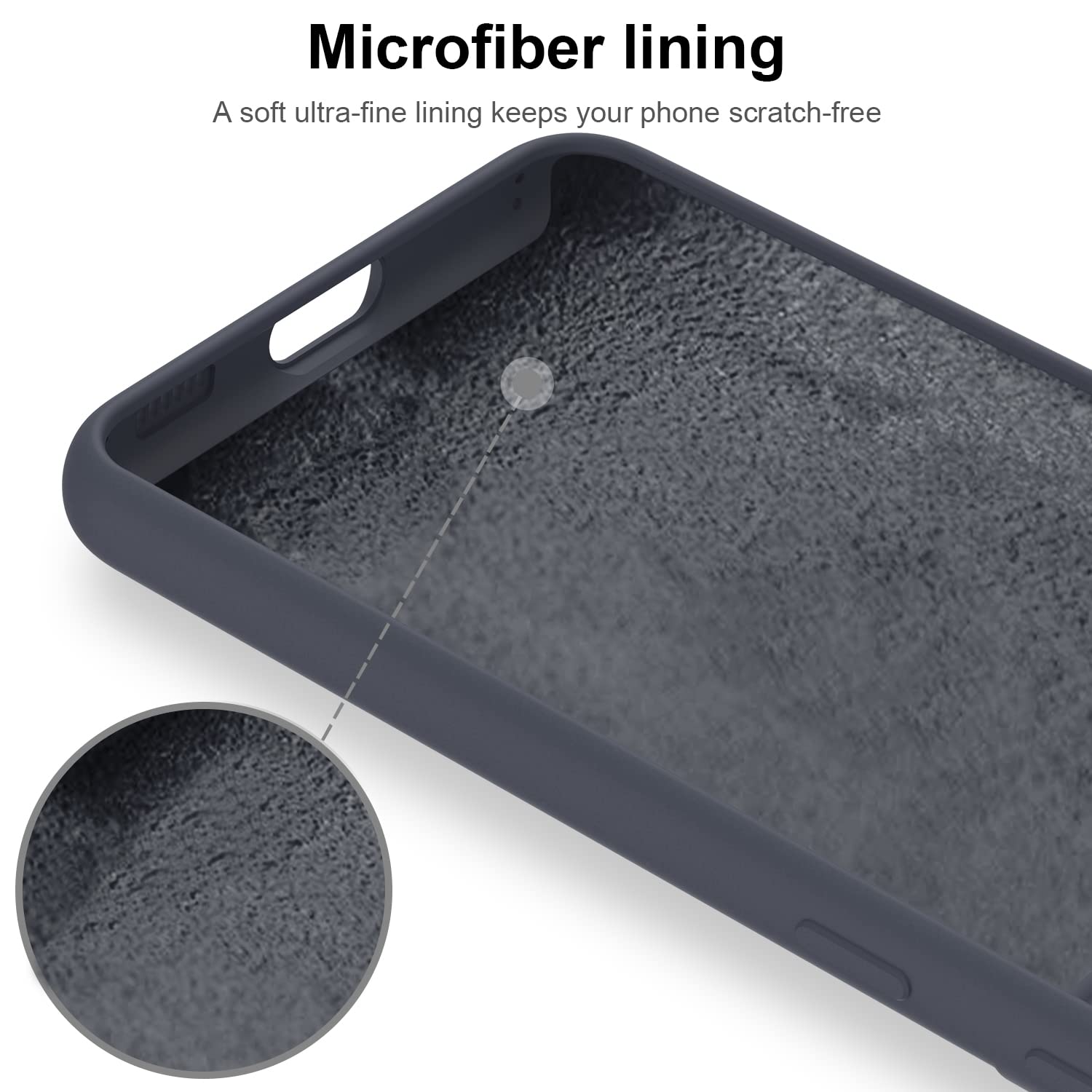 DEENAKIN Samsung Galaxy S21 Case - Soft Flexible Silicone Gel Cover, Shockproof Slim Fit Full Body Protective Phone Case (Dark Grey) - Perfect for Everyday Use, Work & Travel Protection