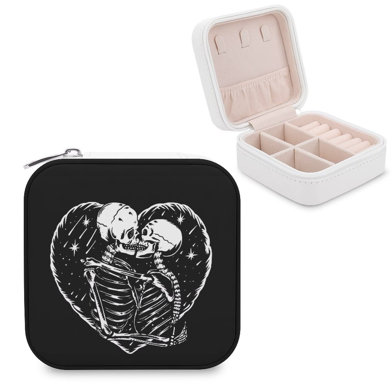 Women's Small PU Leather Jewelry Box - Travel Jewelry Organizer Case with Display Storage for Rings, Earrings, Necklaces & Bracelets | Perfect for Home, Travel & Gift Giving