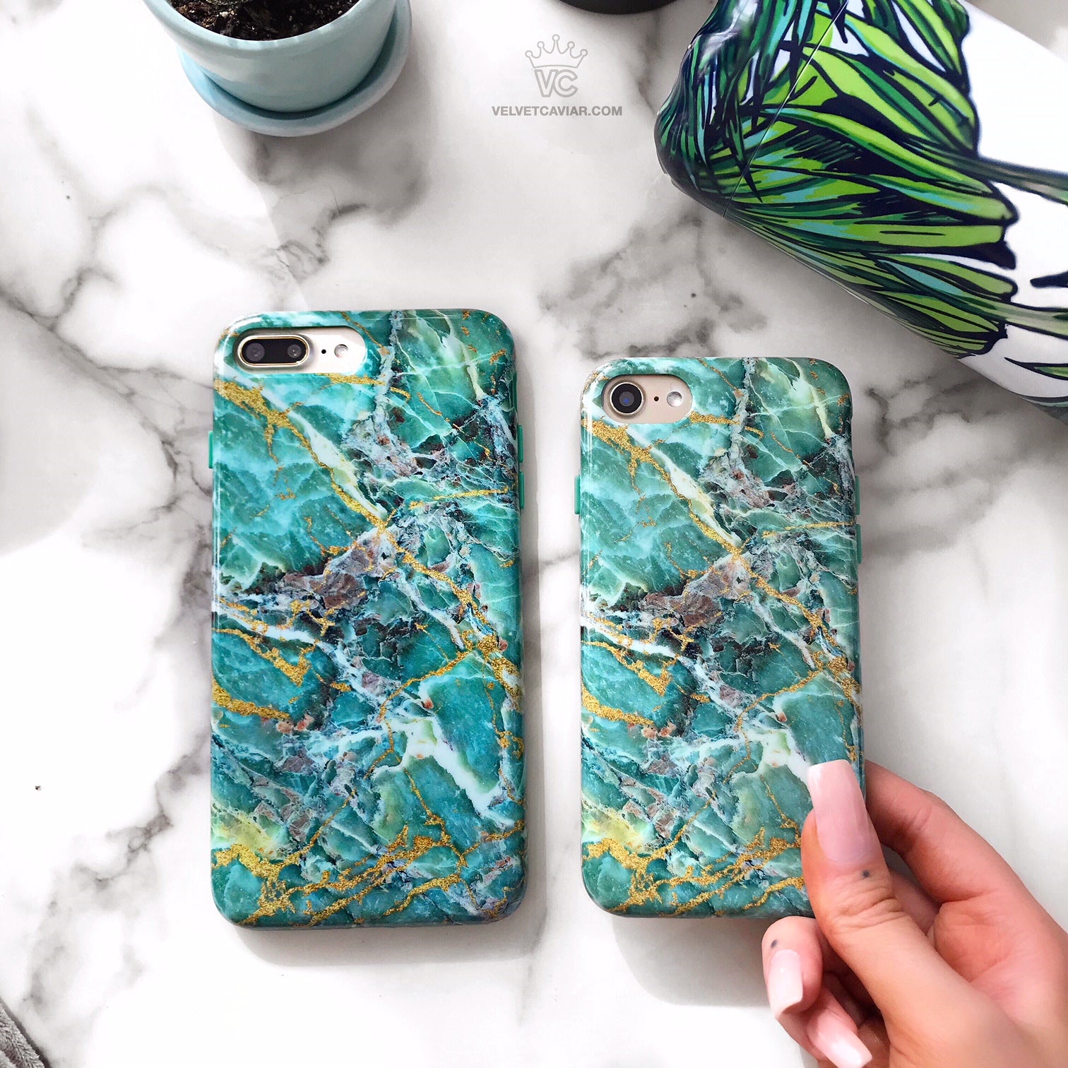 Premium Green Emerald Marble iPhone Case - Durable Protective Cover for iPhone [Model] - Stylish & Trendy Design for Everyday Use, Work & Travel