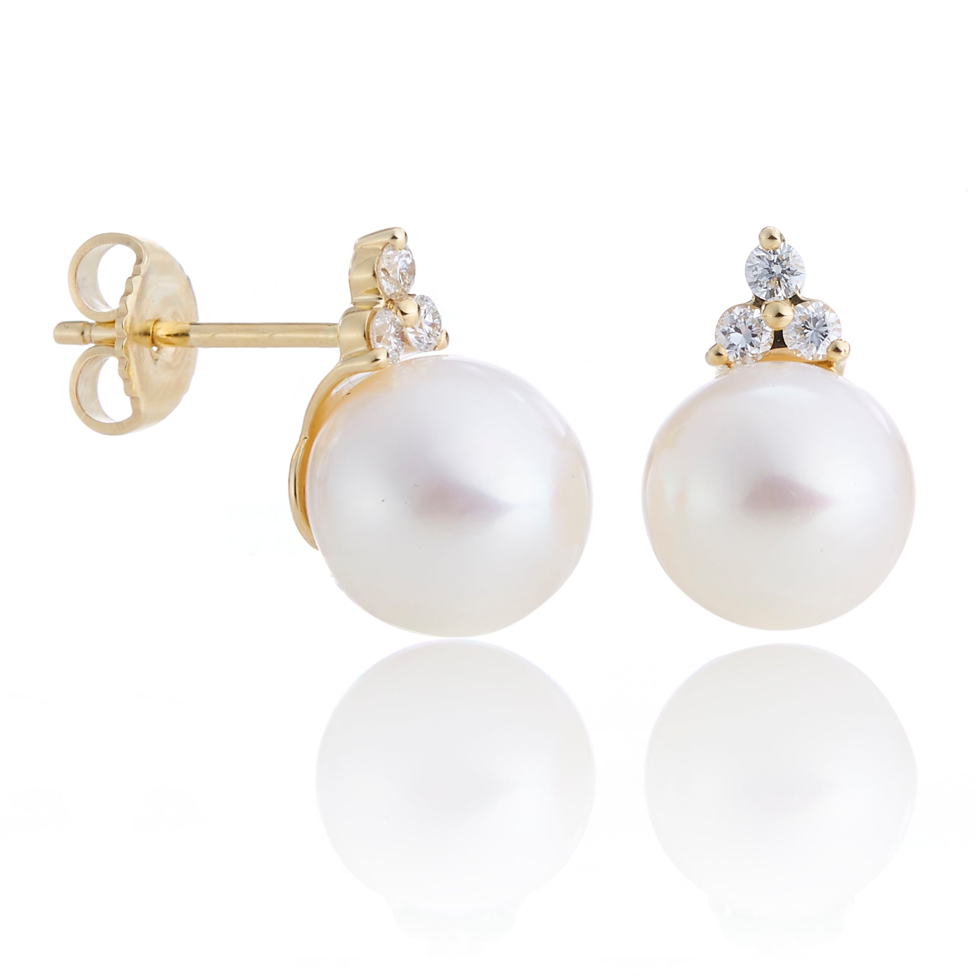 Elegant Madison Pearl and Diamond Earrings for Women - Perfect for Weddings, Parties & Special Occasions