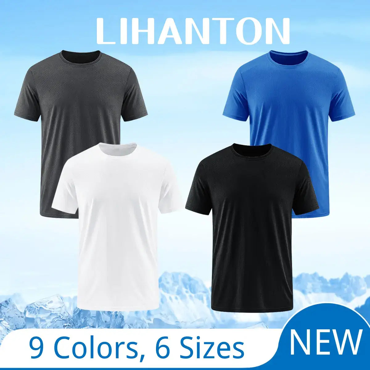 4 Pack Men's Quick Dry Athletic T-Shirts - Moisture Wicking Workout Shirts for Running, Gym & Sports - Lightweight & Breathable Activewear