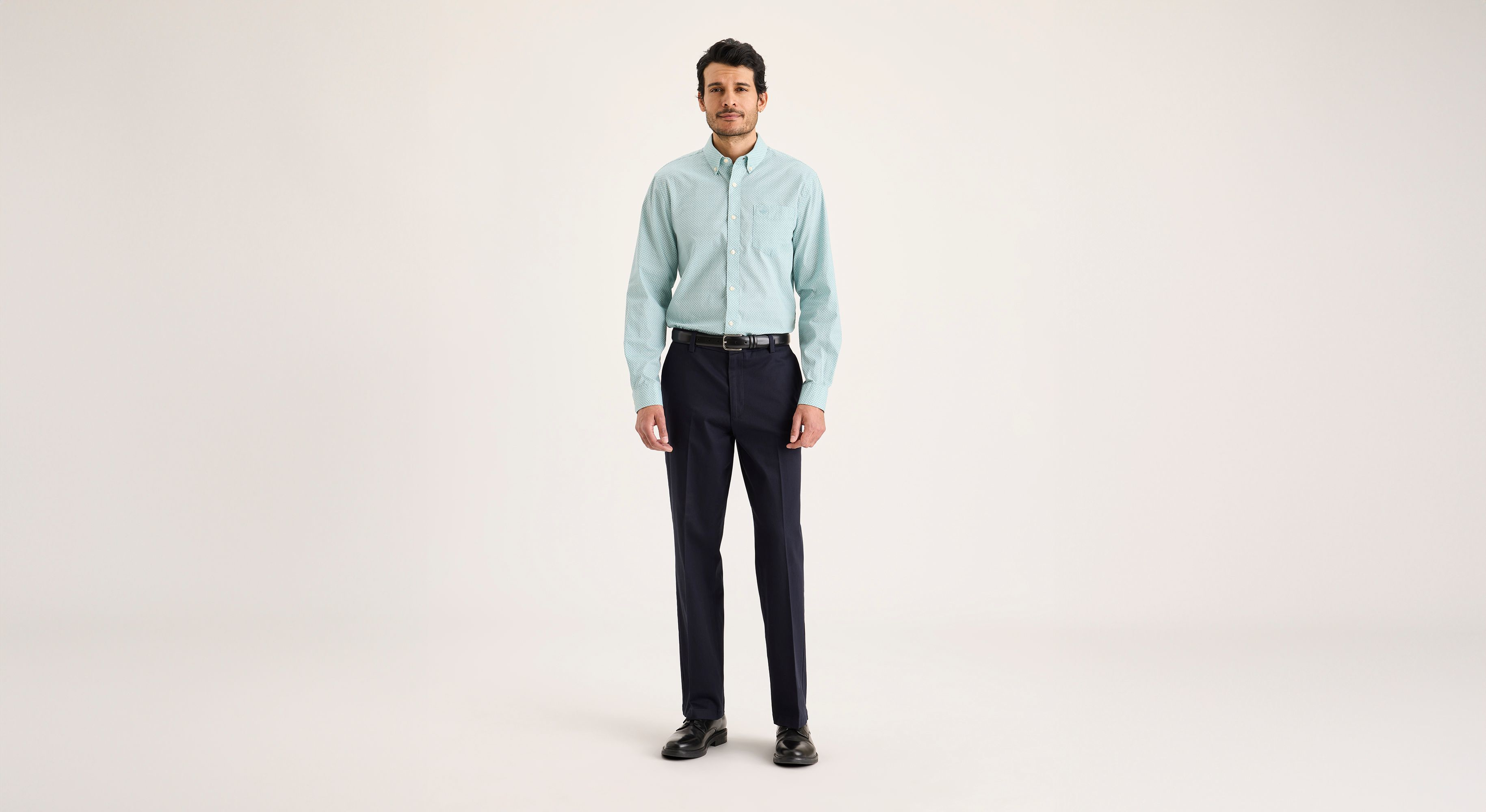 Signature Stain Defender Shirt - Classic Fit Men's Dress Shirt | Wrinkle & Stain Resistant Office Wear for Business Professionals