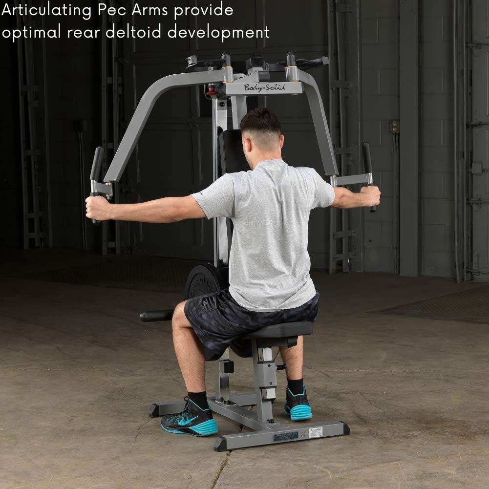 Body-Solid Pec Deck Machine - Chest & Shoulder Strength Training Equipment for Home & Gym Use | Perfect for Muscle Building & Fitness Workouts