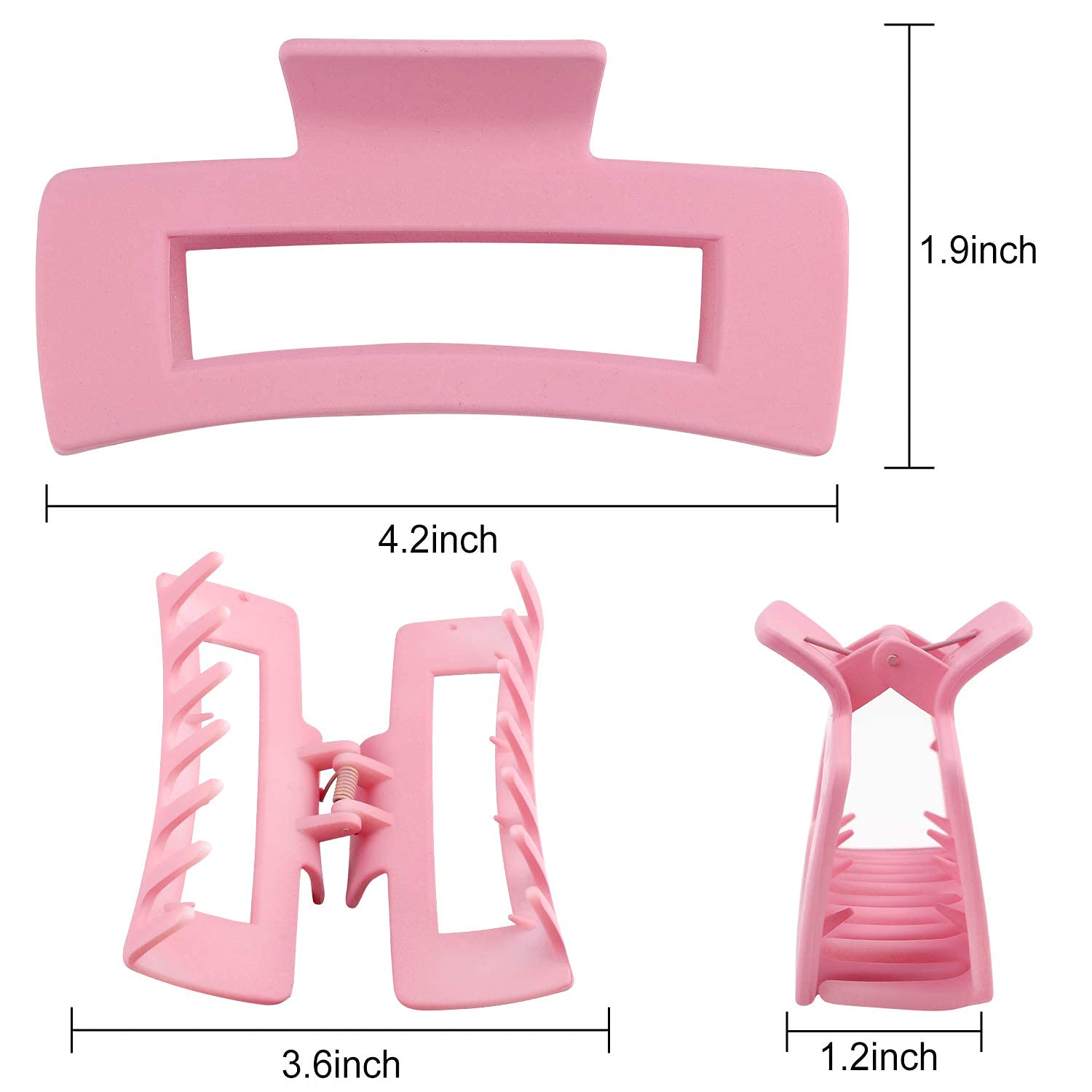 Rubela 6PCS Strong Hold Hair Claw Clips for Women - Non-Slip Hair Accessories for Thick Hair, Ponytail, Bun & Updo Hairstyles - Perfect for Work, Gym, Party & Everyday Use