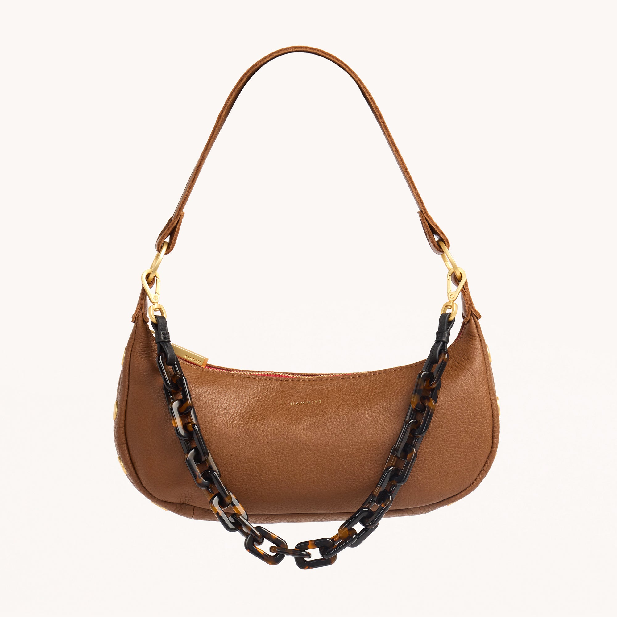 Premium Tortoise Shell Shoulder Strap - Black & Brushed Gold | Fashionable Crossbody Bag Strap for Women | Perfect for Handbags, Totes & Everyday Use