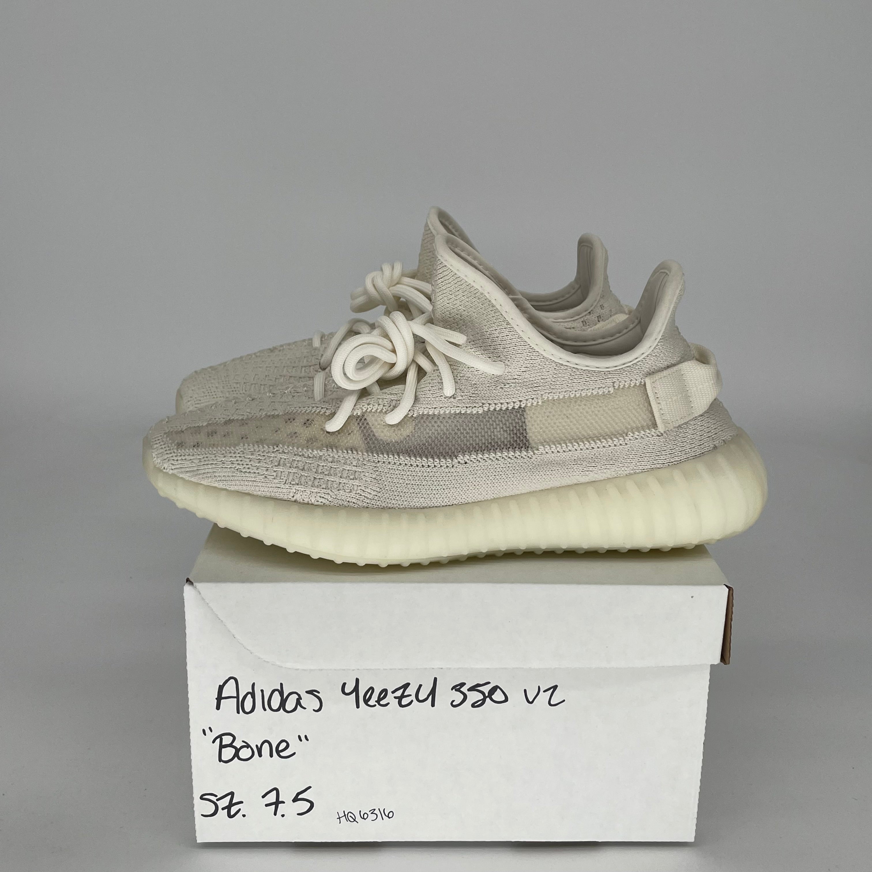 Adidas Yeezy Boost 350 V2 'Bone' - Men's Size 7.5 (HQ6316) | Comfortable Running Shoes for Casual Wear & Street Style