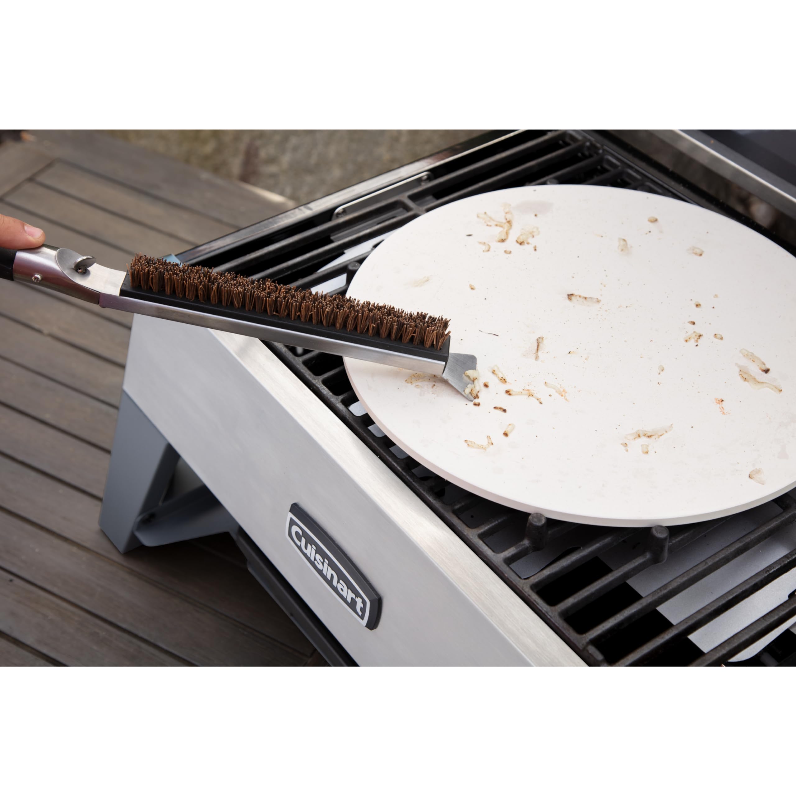 Cuisinart CCB-399 Pizza Stone Cleaning Brush - Heavy Duty Bristles for Grill, Oven & Baking Stone - Perfect for Removing Stuck-On Food & Grease