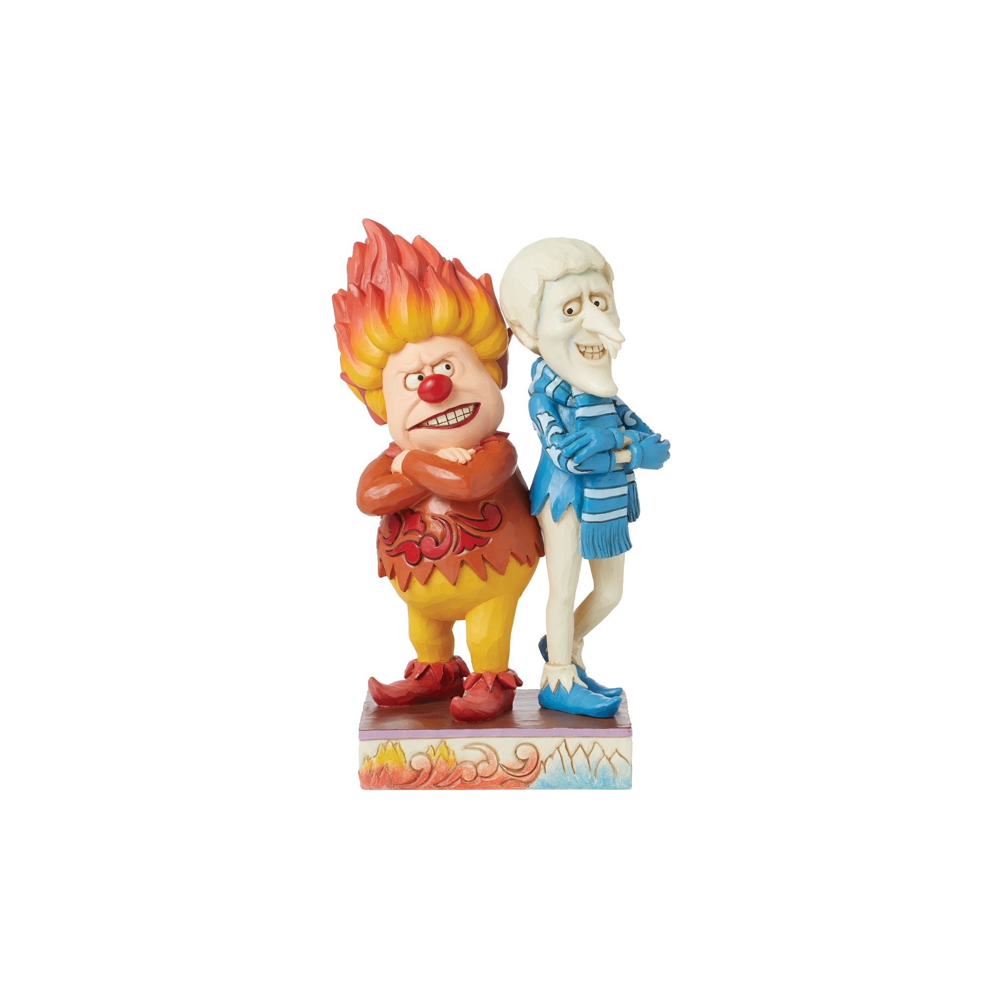Heat & Snow Miser Back to Back Christmas Sweater - Funny Holiday Ugly Sweater for Men & Women - Perfect for Christmas Parties & Family Gatherings
