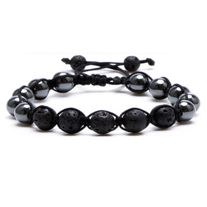 Natural Hematite and Lava Stone Beads for Jewelry Making - Anxiety Relief Bracelets, Meditation Accessories & Stress Relief Gifts