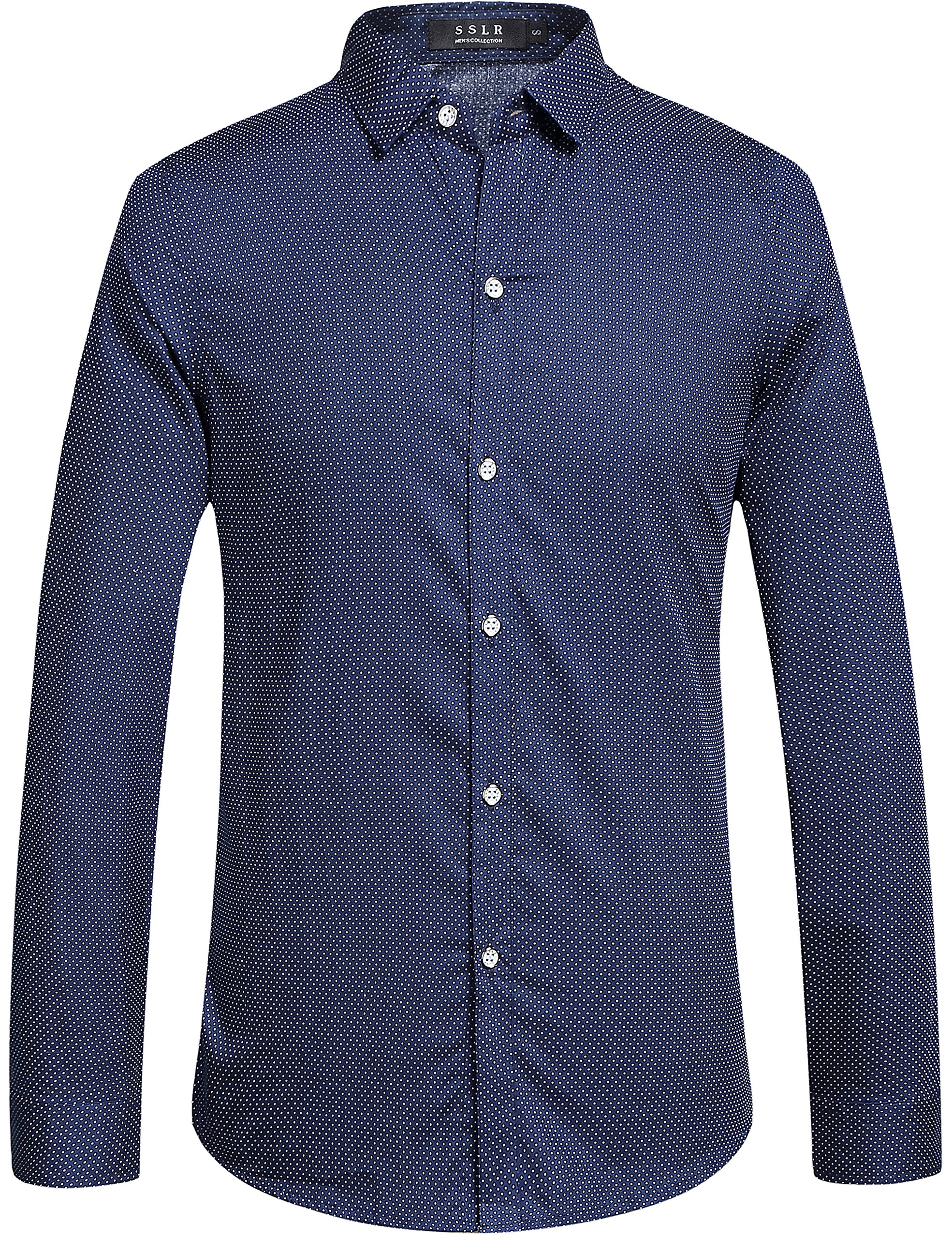 SSLR Men's Casual Long Sleeve Slim Fit Button Up Shirt - Stylish Office & Business Wear - Perfect for Work, Date Night & Formal Occasions