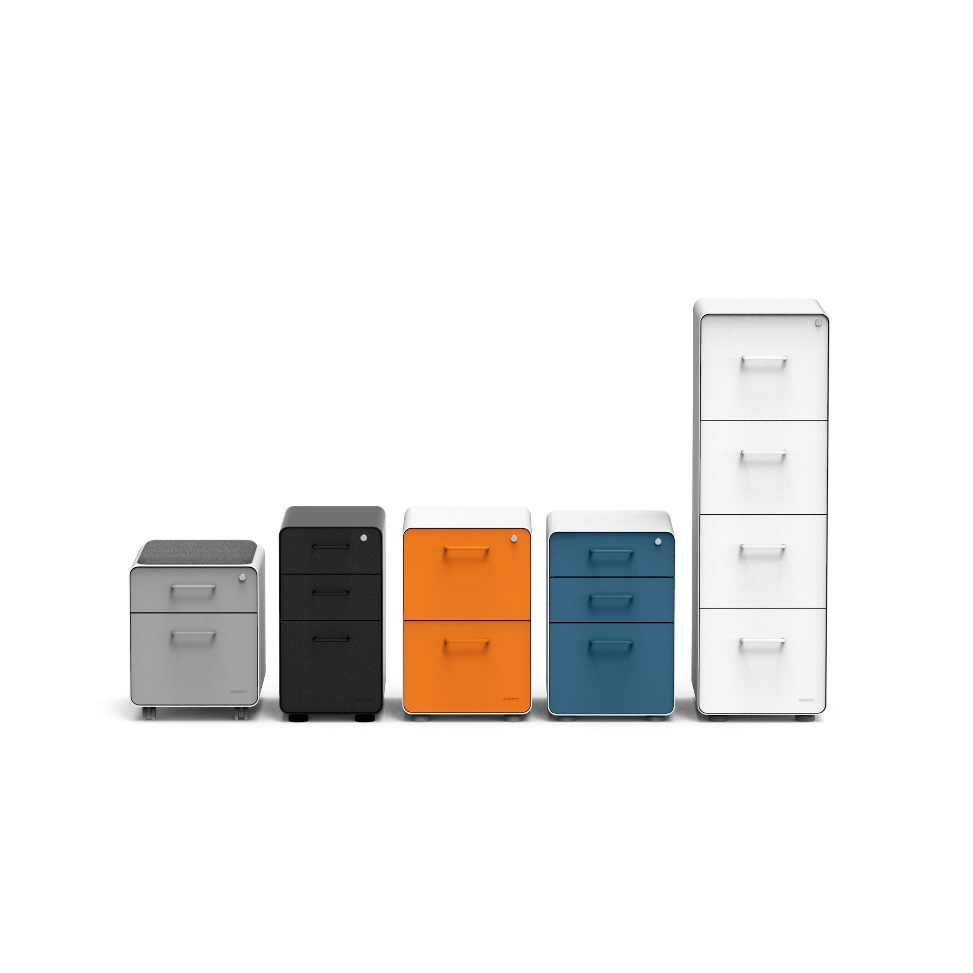 Stow 4 Drawer Vertical File Cabinet - Heavy Duty Metal Storage Organizer for Office, Home & School - Perfect for Documents, Folders & Office Supplies