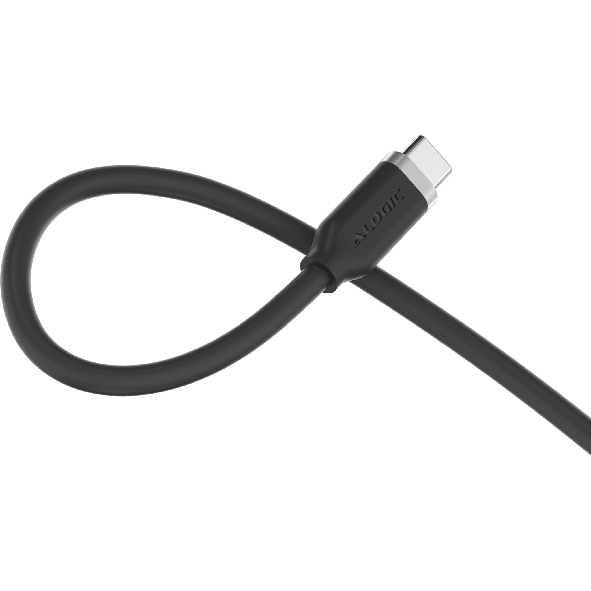 ALOGIC Elements 240W USB C Fast Charging Cable 2m (Black) - High Speed Charging for MacBook, iPhone, iPad, Laptop & More