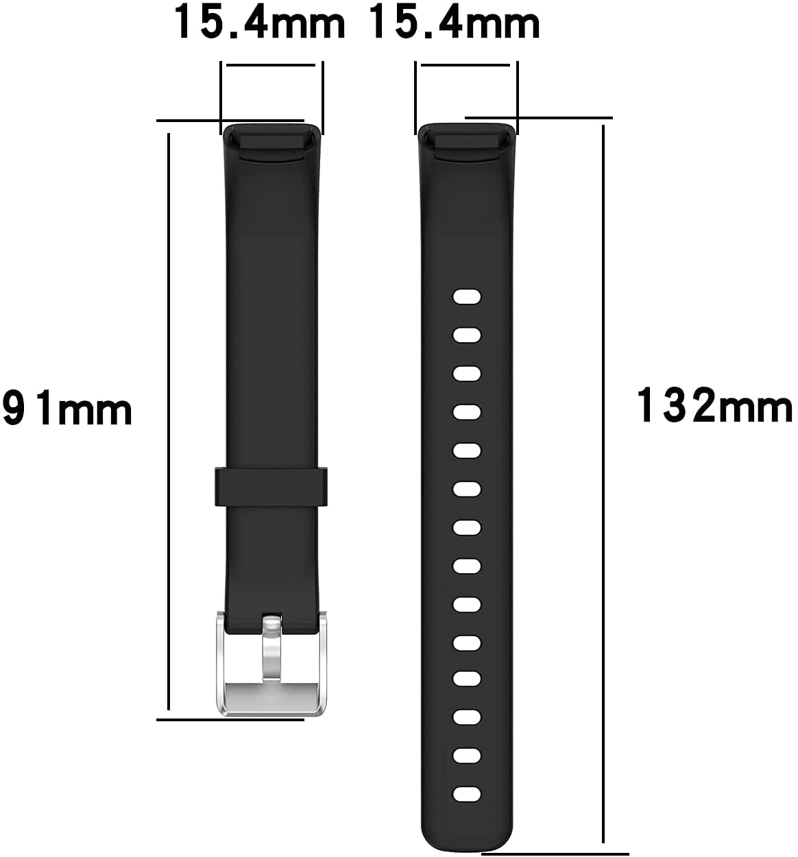 Fitbit Luxe Bands - Soft Silicone Waterproof Watch Strap for Fitness & Wellness Tracking
