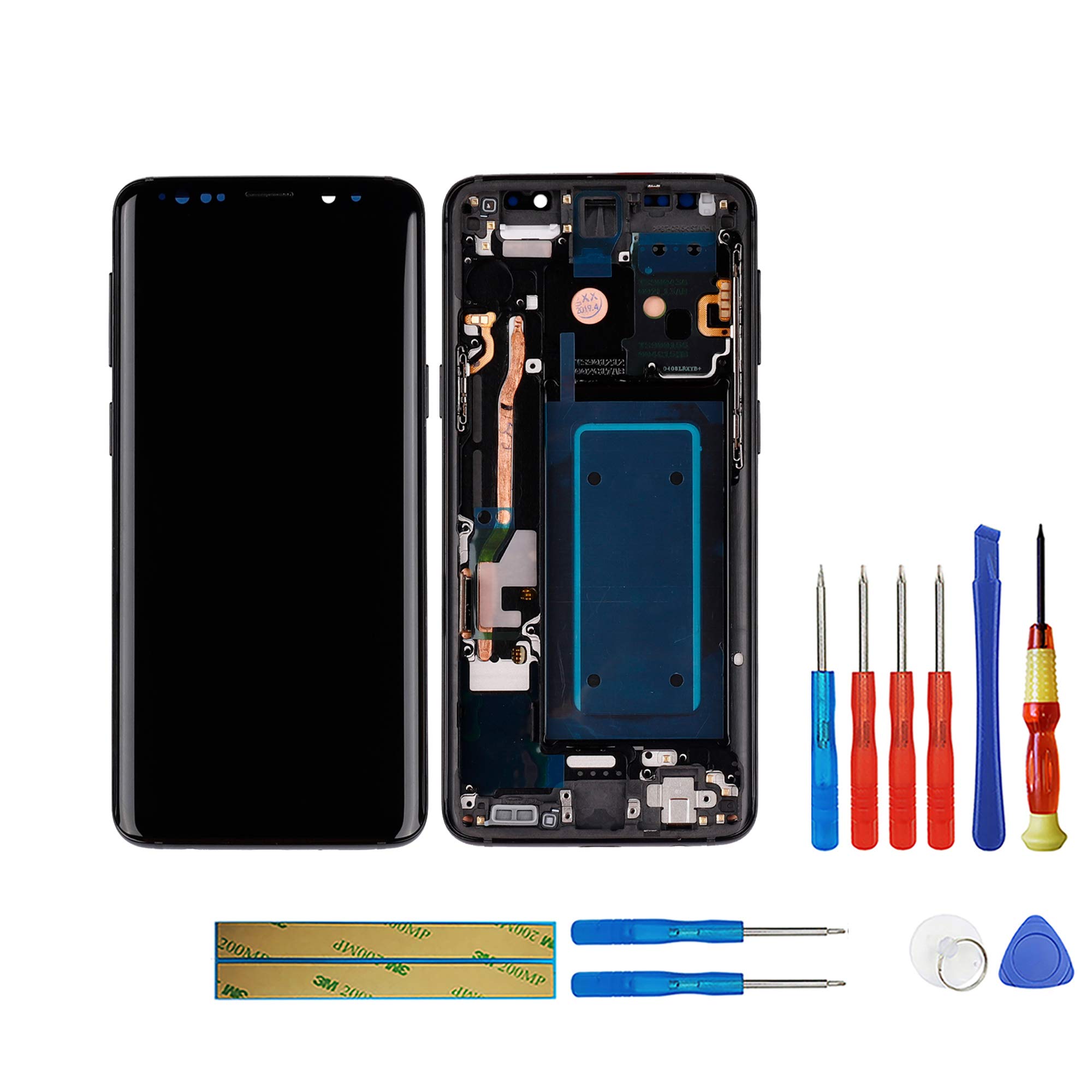 Original Title: AM-OLED Compatible with Samsung Galaxy S9 G960U G960F G960W Black LCD Display Touch Screen Display with Frame + Tools    Optimized Title: Samsung Galaxy S9 AM-OLED Touch Screen Display Replacement - Compatible with G960U/G960F/G960W Models - Includes Frame & Repair Tools - Perfect for DIY Screen Fixes & Phone Repairs