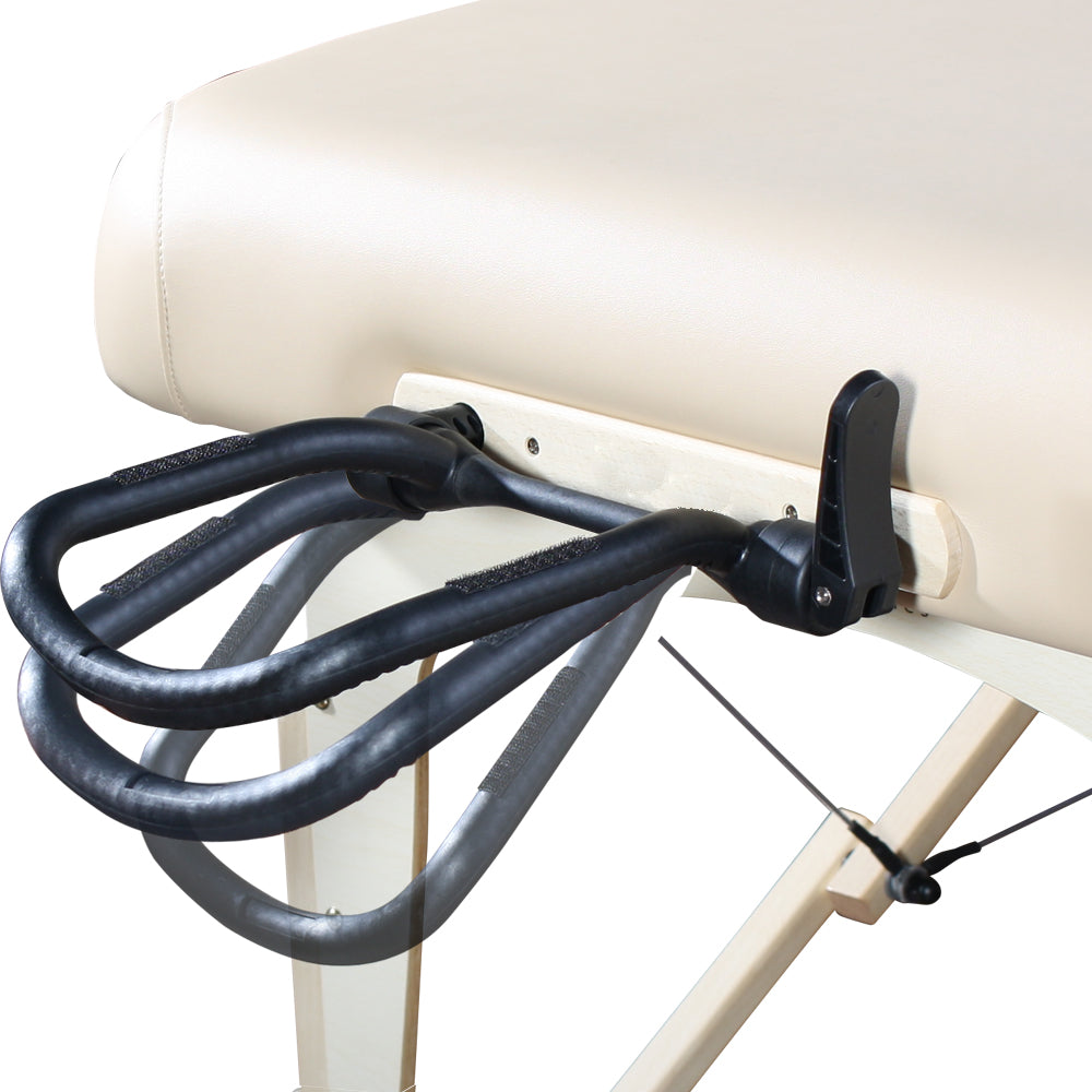 MASTER MASSAGE Adjustable Portable Massage Table with Face Cradle & Comfort Pillow Set - Cream Color - Perfect for Home Spa, Professional Therapy & Relaxation Sessions