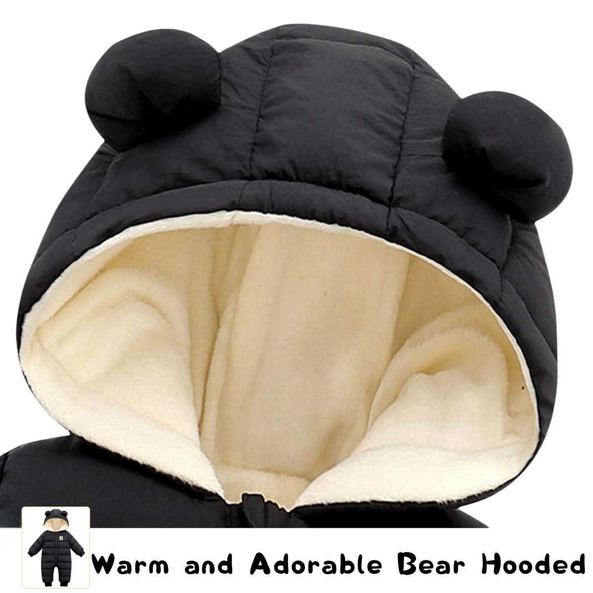 Baby Winter Snowsuit for Boys & Girls - Newborn Winter Coat & Toddler Snow Wear | Warm Outerwear for Snow Play, Sledding & Cold Weather