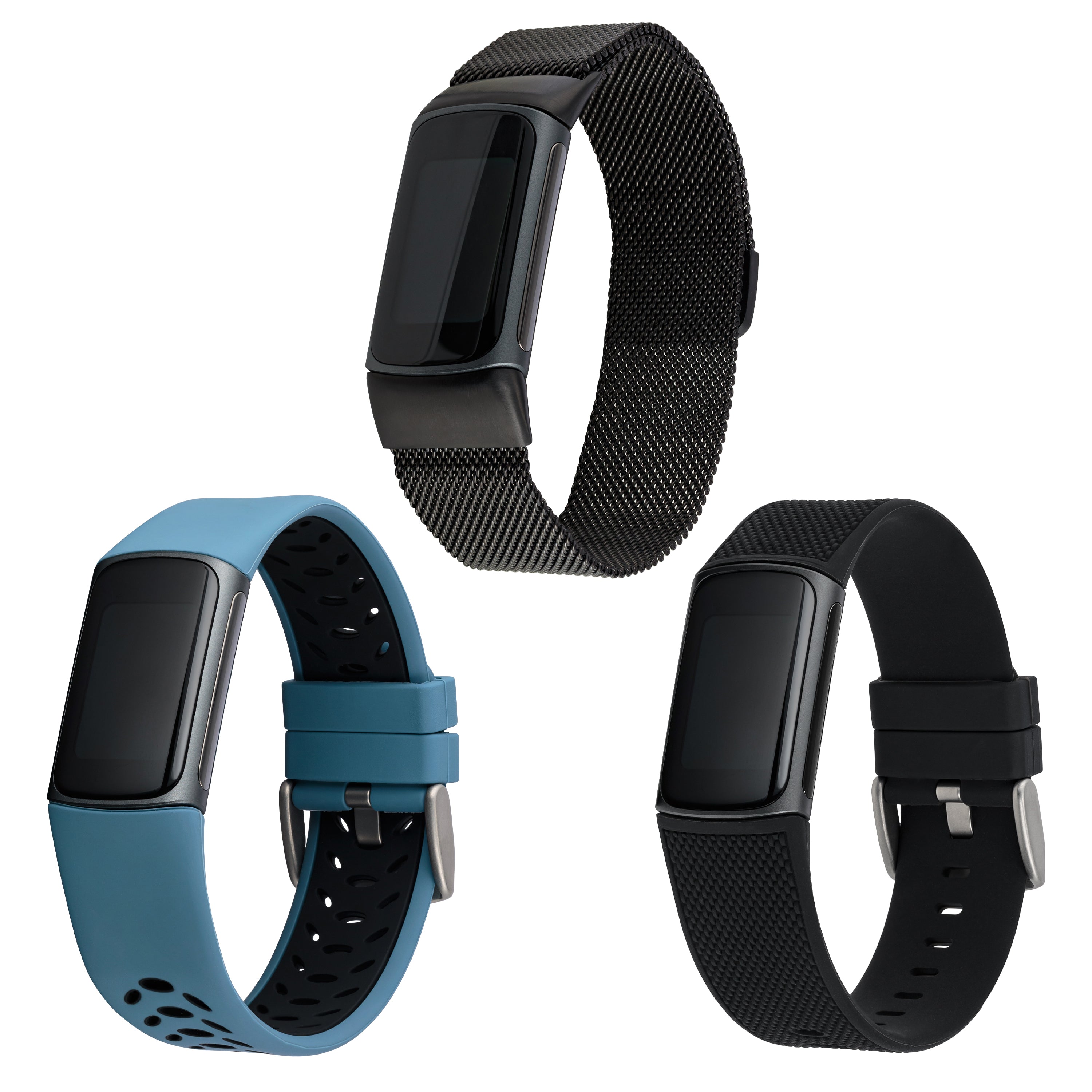 Premium Replacement Bands for Fitbit Charge 3/4/5 - 3 Pack Soft Silicone Watch Bands - Comfortable & Durable Fitness Tracker Accessories for Workout, Running & Daily Wear