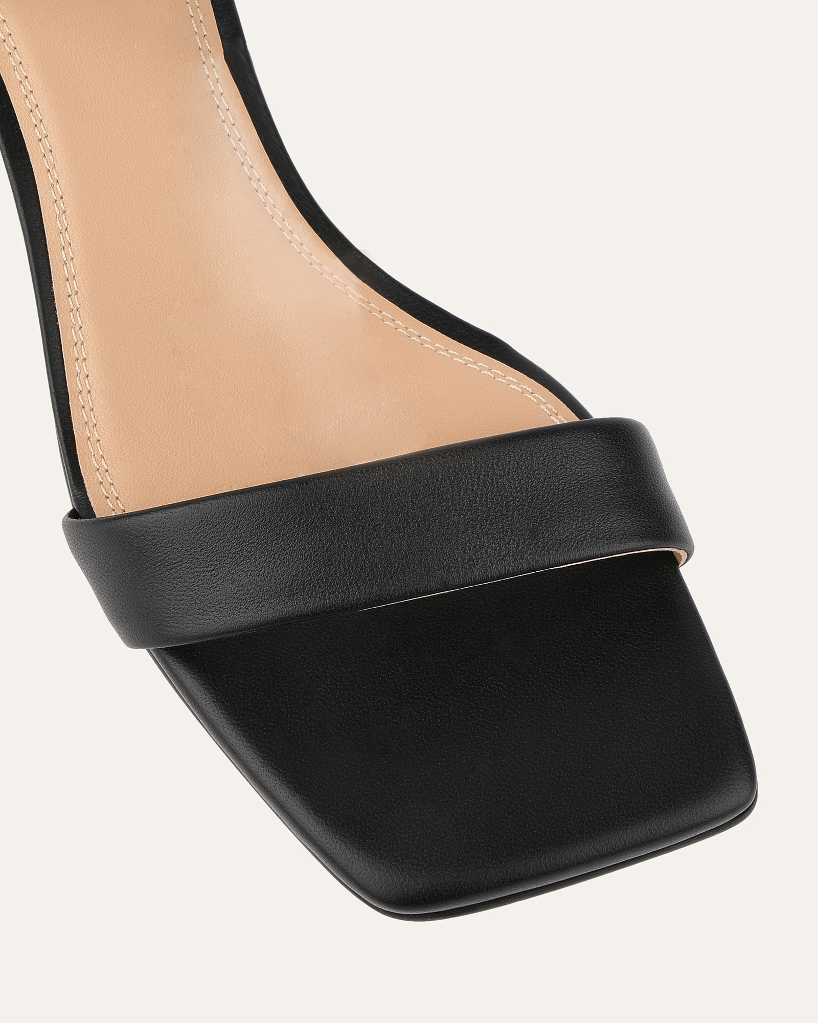 HELEN Black Leather Mid Sandals for Women - Comfortable & Stylish Summer Casual Footwear for Beach, Walking & Outdoor Activities