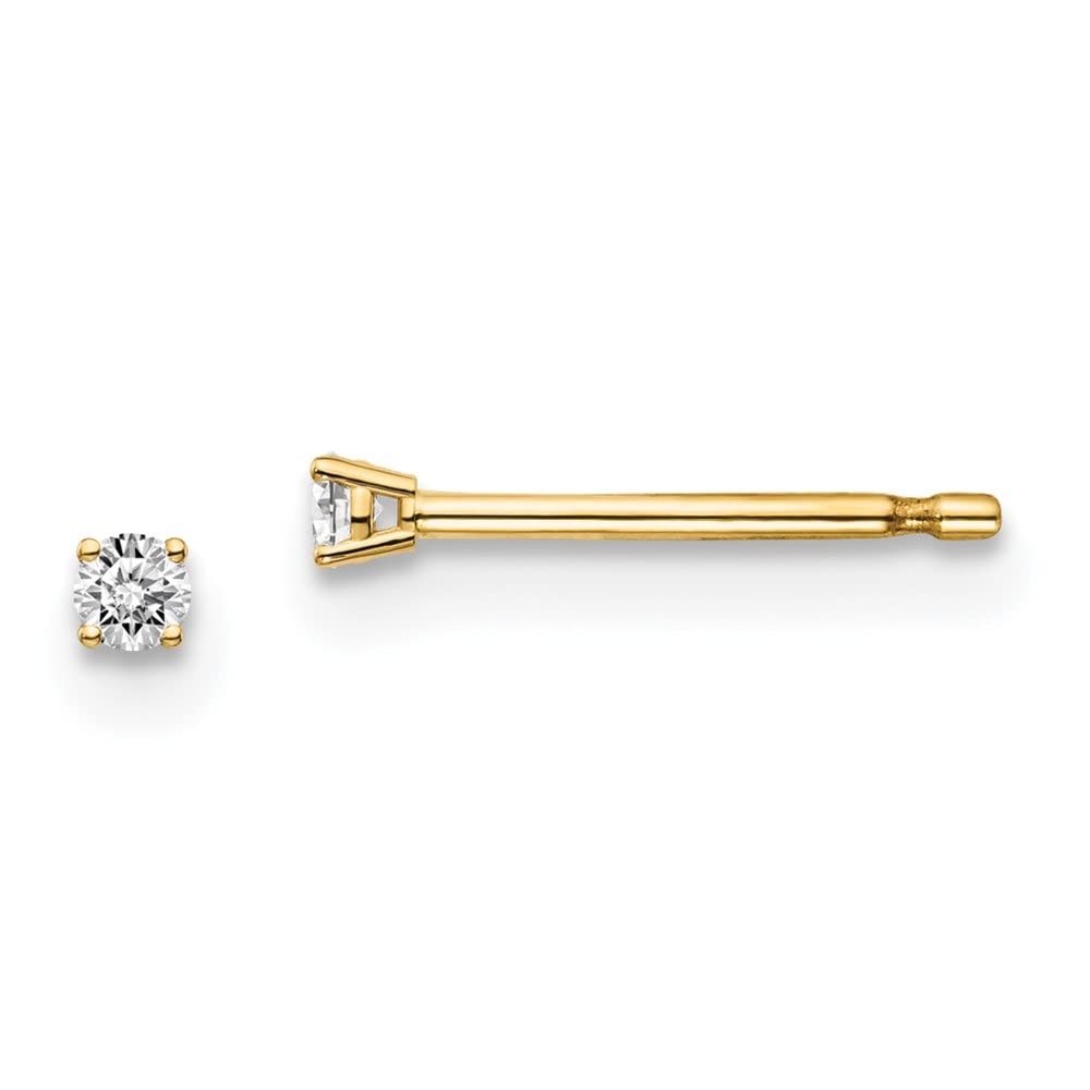 14K Gold Round Cut Diamond Stud Earrings for Women - I1 Clarity, J-K Color | Elegant Everyday Jewelry & Perfect Gift for Anniversary, Birthday, Wedding