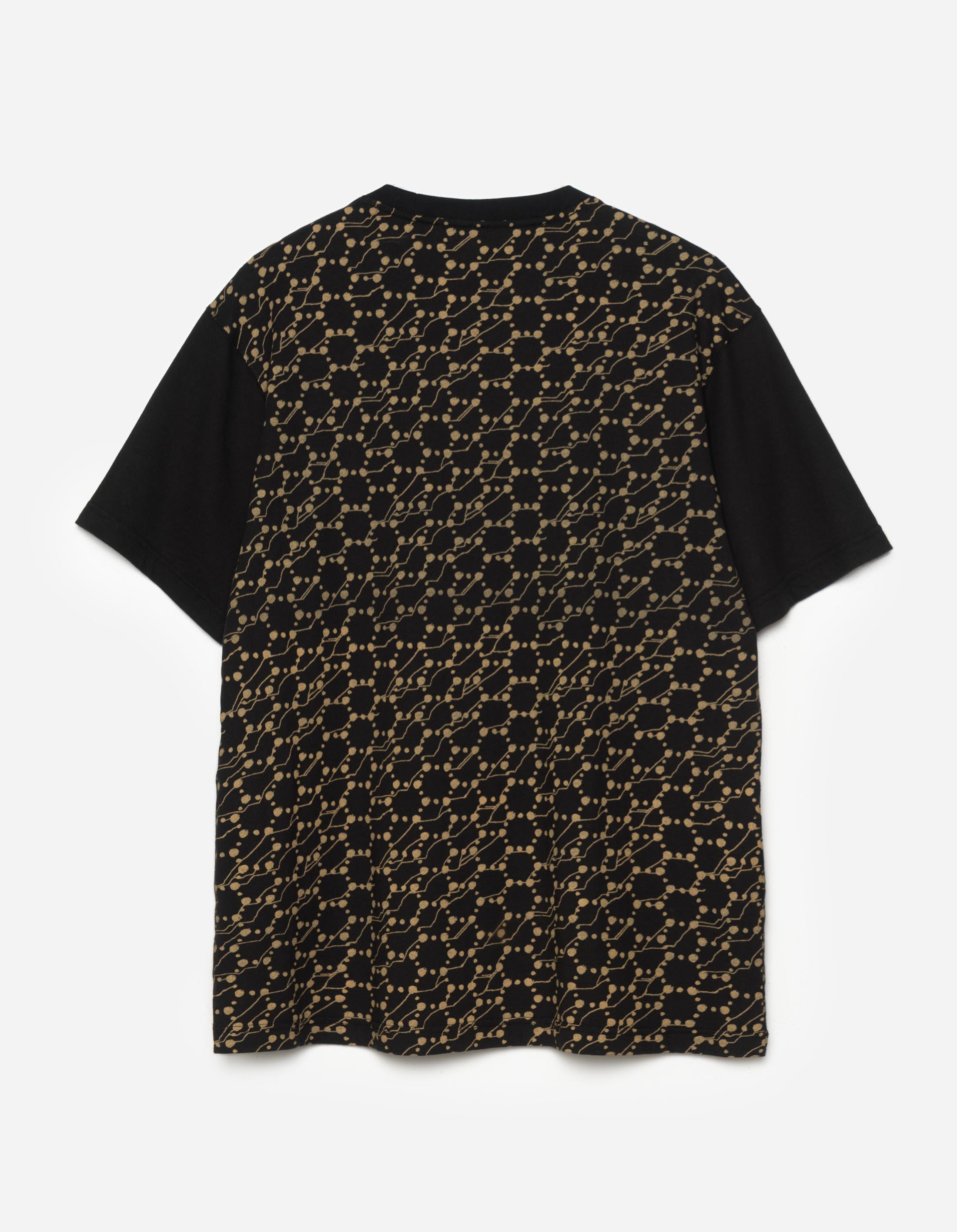 1467 Honeycomb Snakeskin Print T-Shirt for Men - Black Cotton Short Sleeve Tee - Perfect for Casual Wear, Street Style & Everyday Outfits