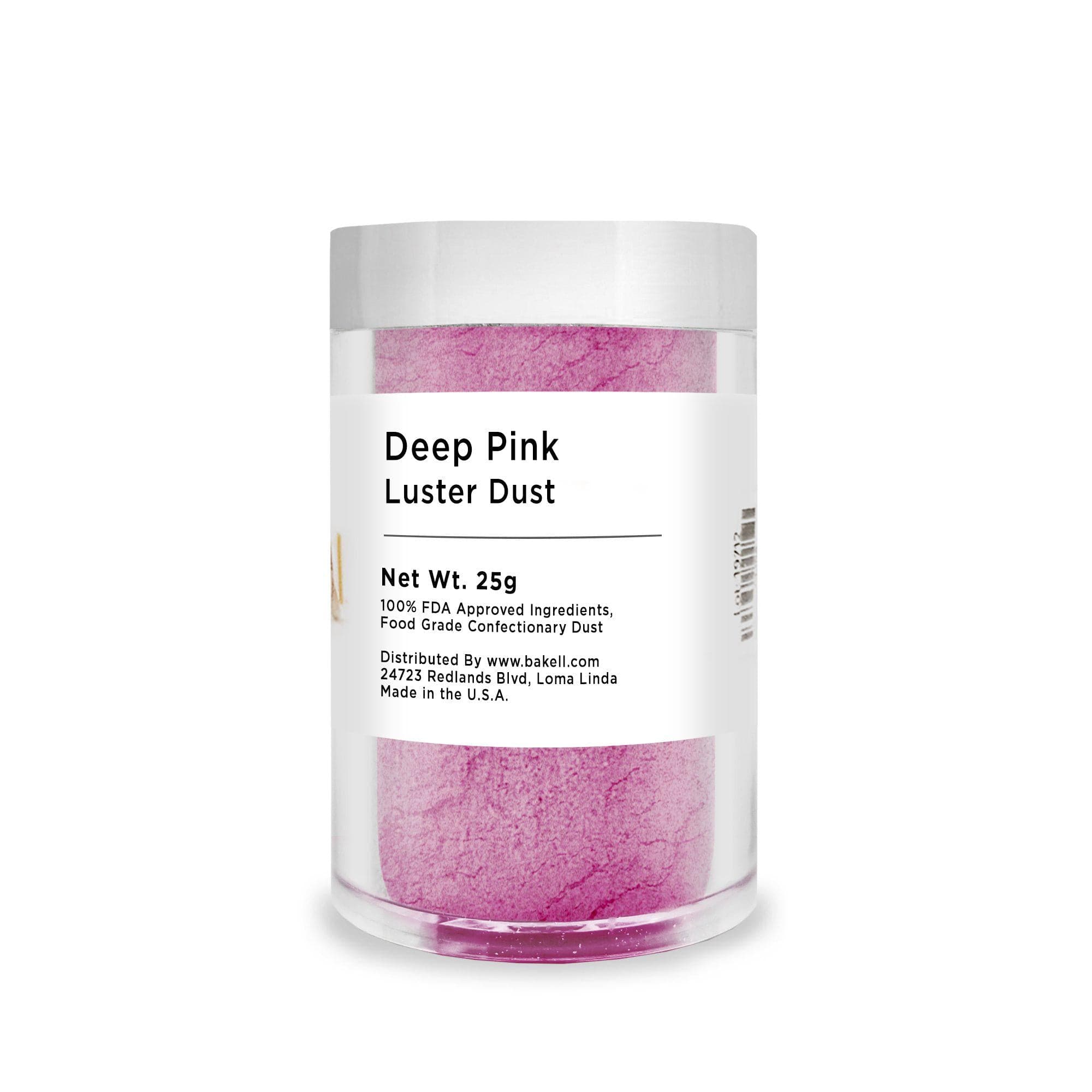 Premium Deep Pink Luster Dust for Cake Decorating - 1lb Bulk Size | Edible Food Glitter for Cakes, Cupcakes, Cookies & Chocolate Decorations