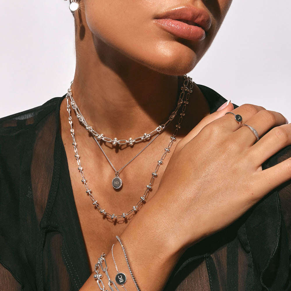 Elegant Silver Paperclip Chain Necklace - Dainty Layered Jewelry for Women, Perfect for Everyday Wear & Gift Giving