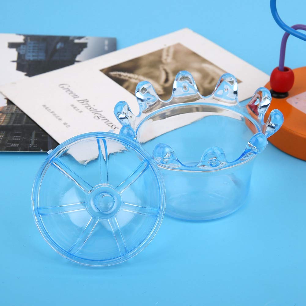 Tyenaza 12PCS Crown Shape Candy Boxes - Elegant Wedding Favor Boxes, Party Candy Containers, Plastic Gift Boxes in Blue - Perfect for Wedding Receptions, Baby Showers & Birthday Parties