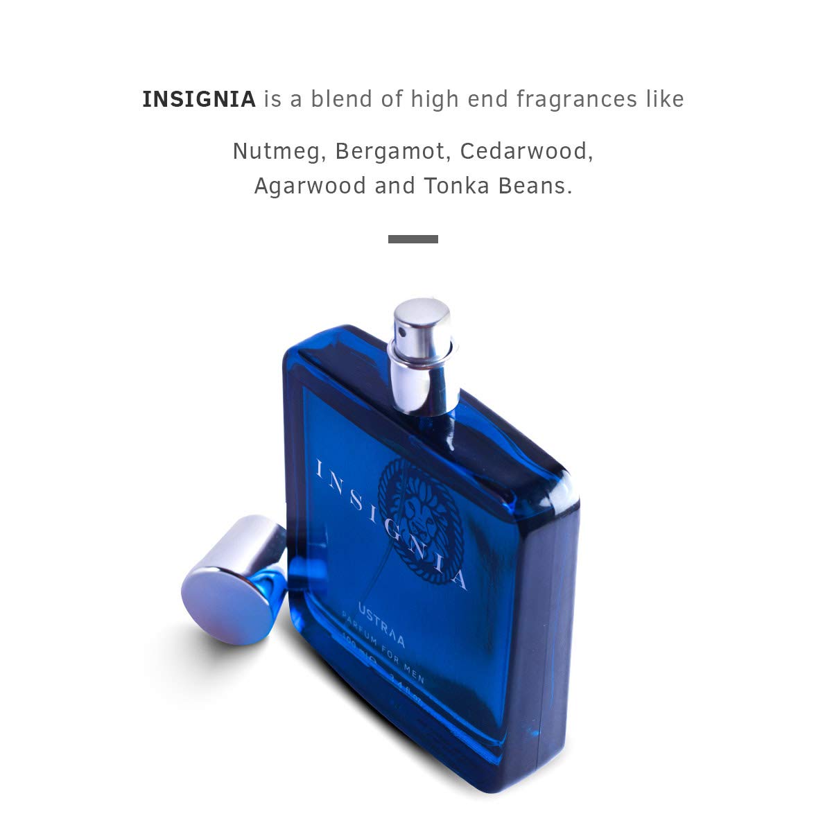 Ustraa Insignia Men's Perfume - 100ml Eau de Parfum | Royal Luxury Scent with Spicy, Woody & Musky Notes | Long-Lasting Masculine Fragrance for Gifts, Date Nights & Special Occasions