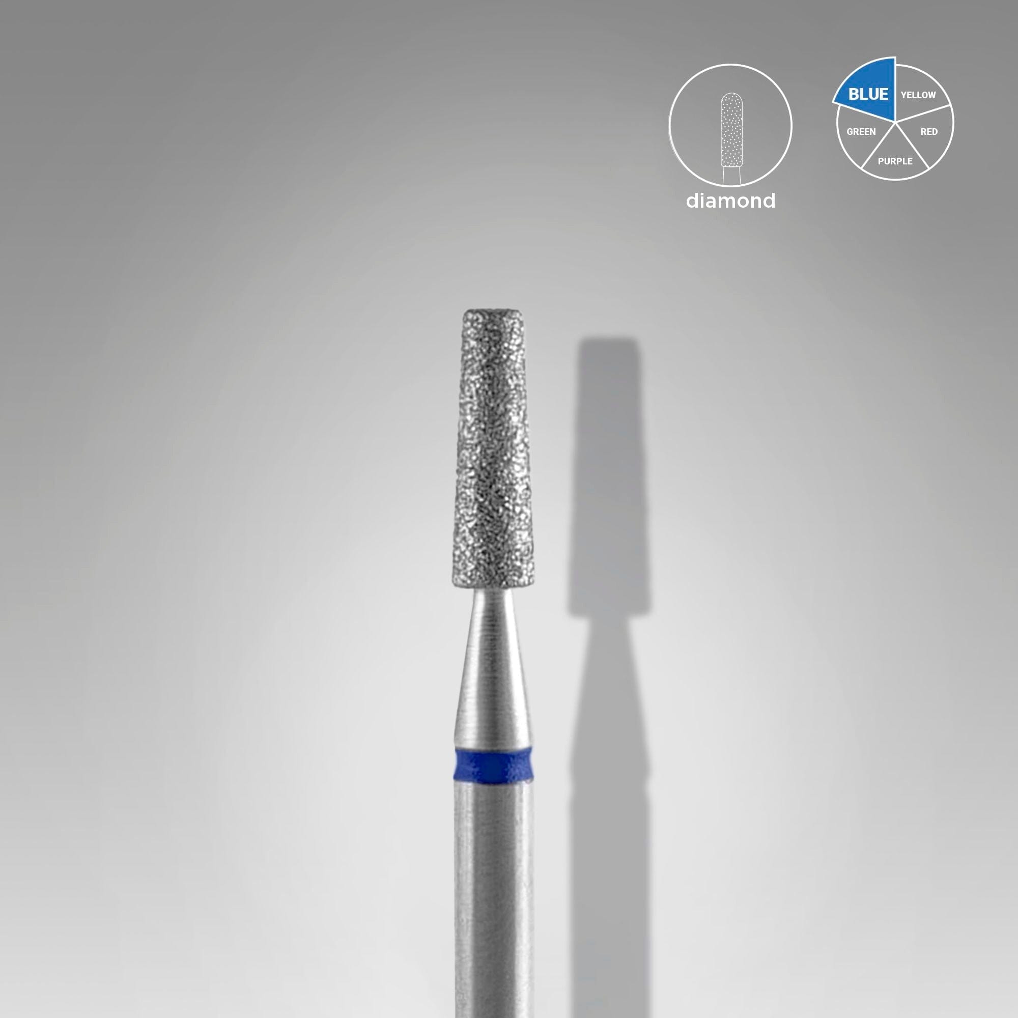 Staleks Diamond Nail Drill Bit Frustum Blue 2.5mm - Professional Manicure & Pedicure Tool for Salon & Home Nail Care